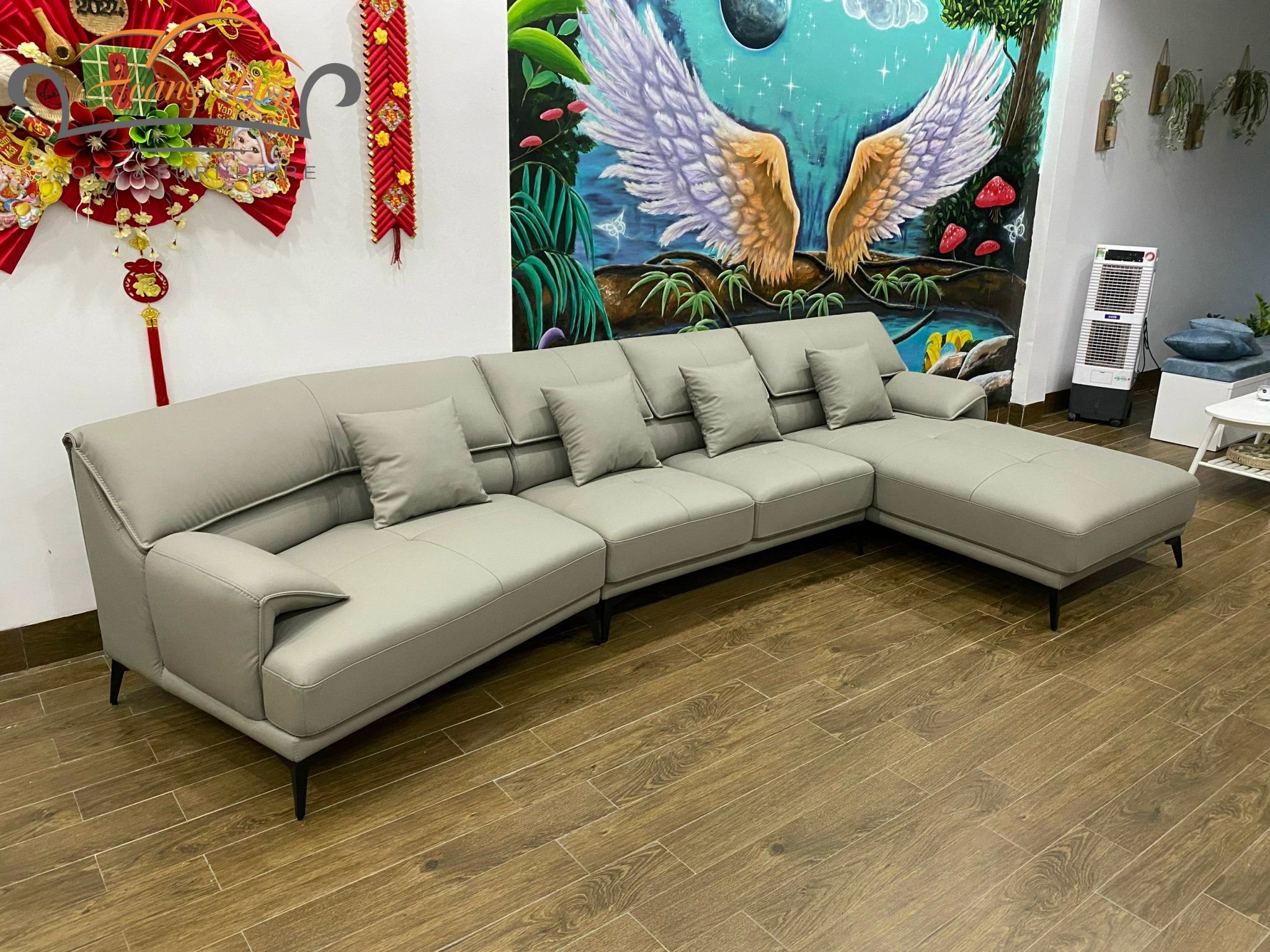 sofa da góc L SHY409