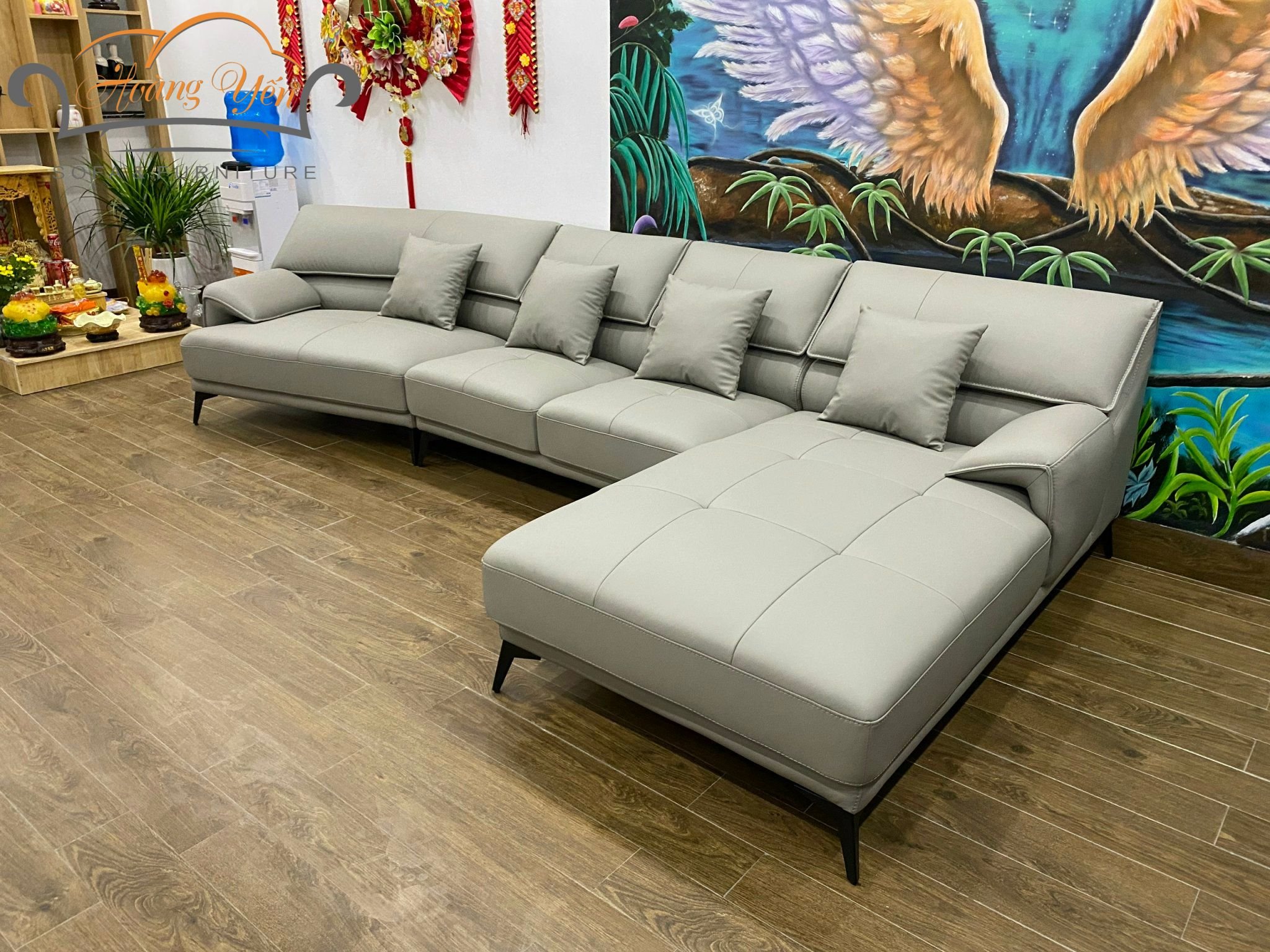 Sofa da góc L SHY409