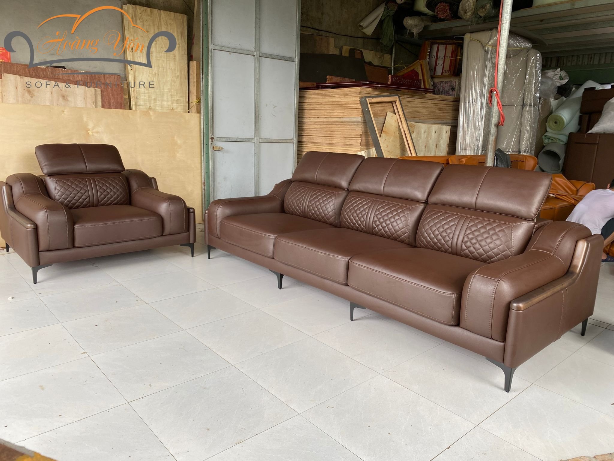 sofa da phòng khách SHY369