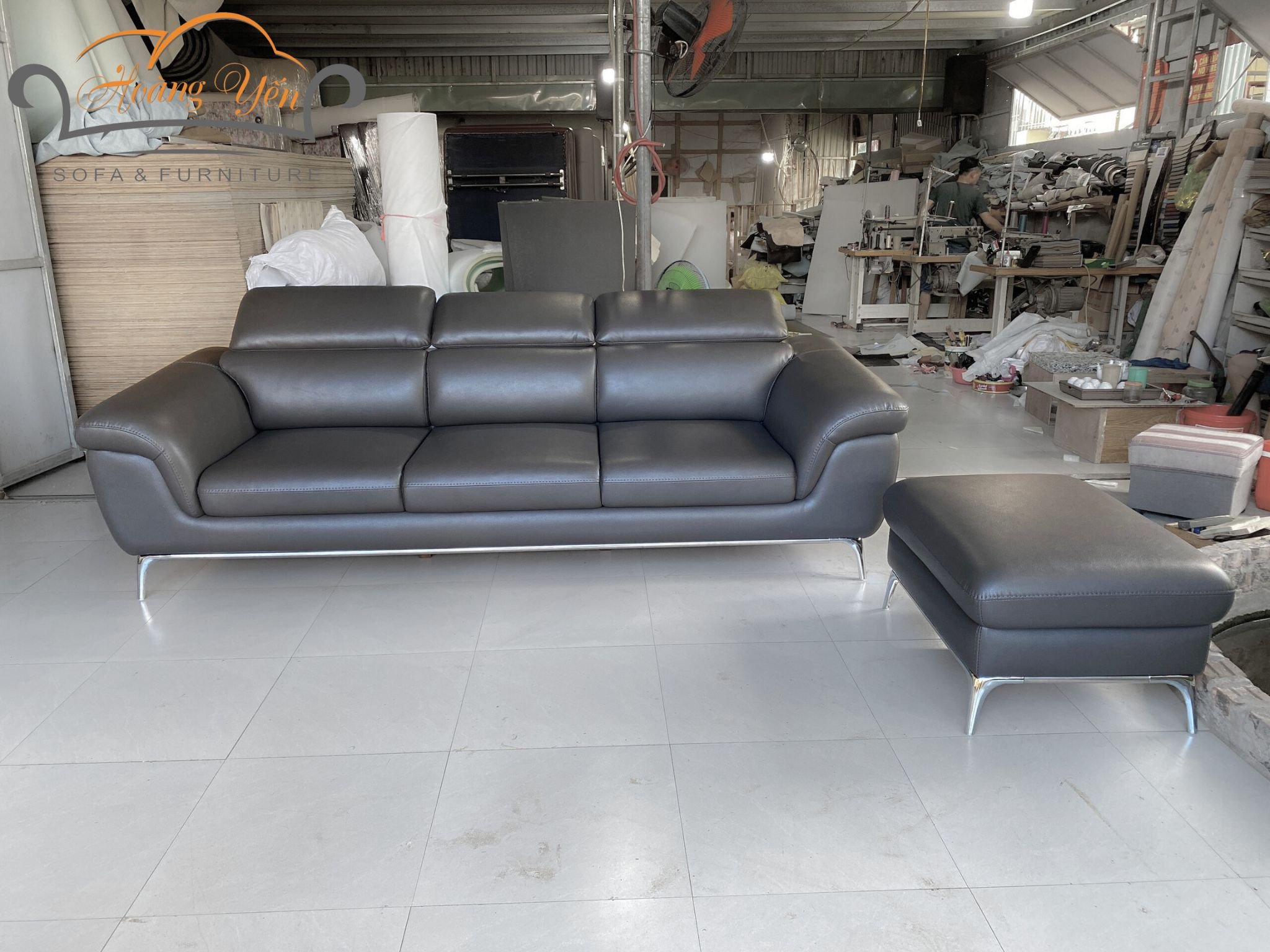 sofa da góc L SHY112