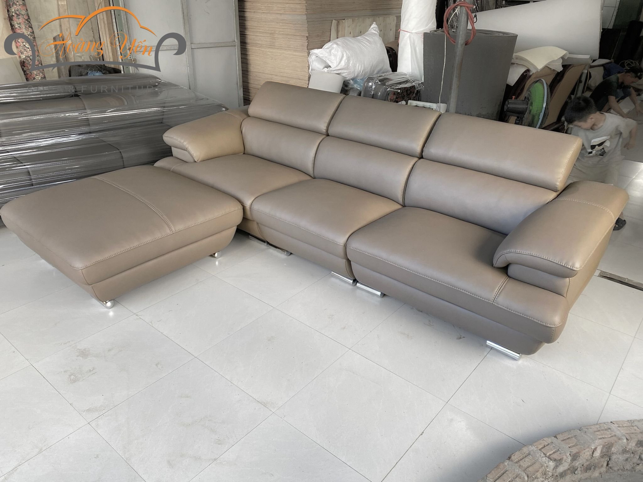 sofa da góc L SHY339