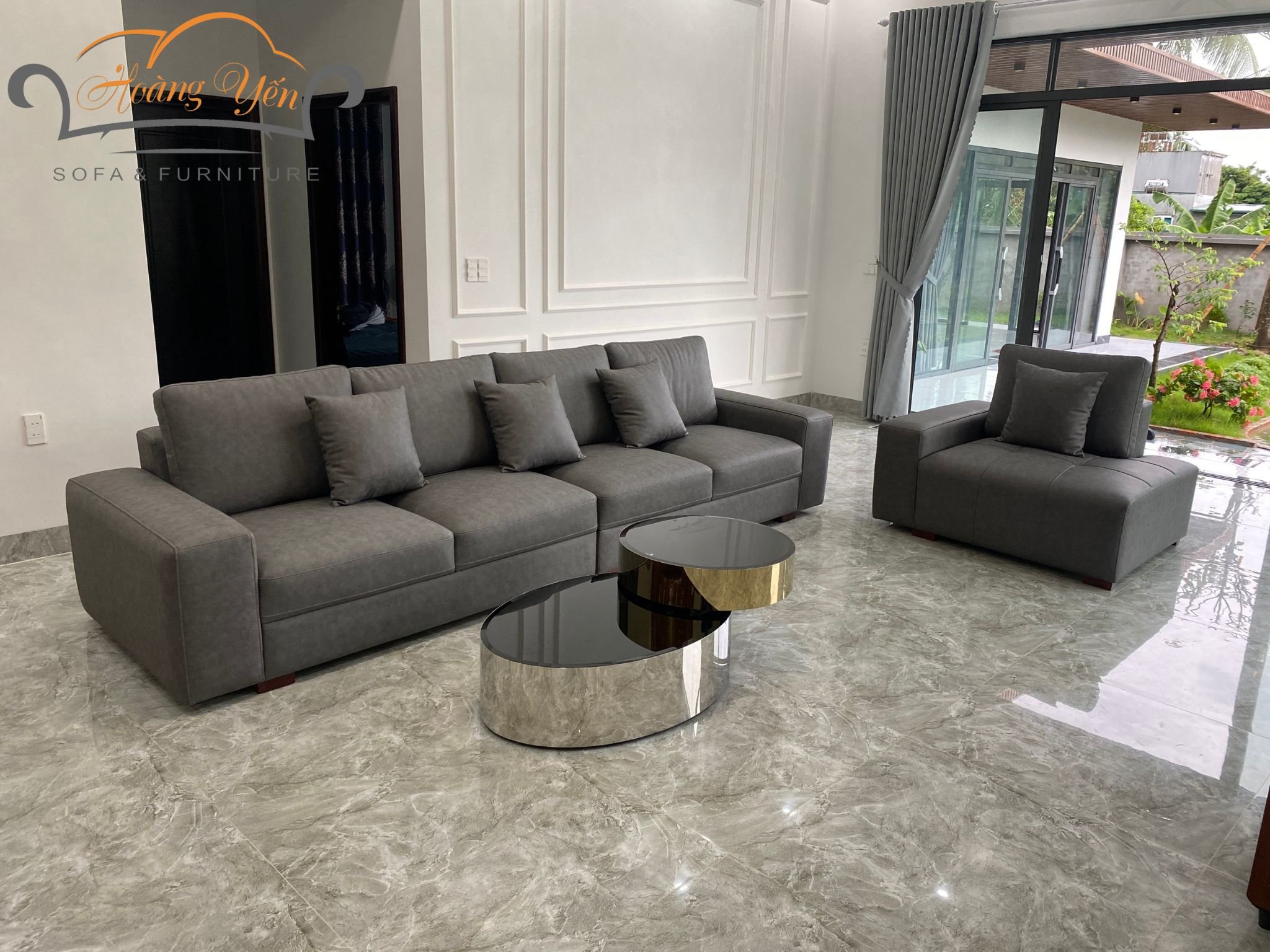 sofa da phòng khách SHY413