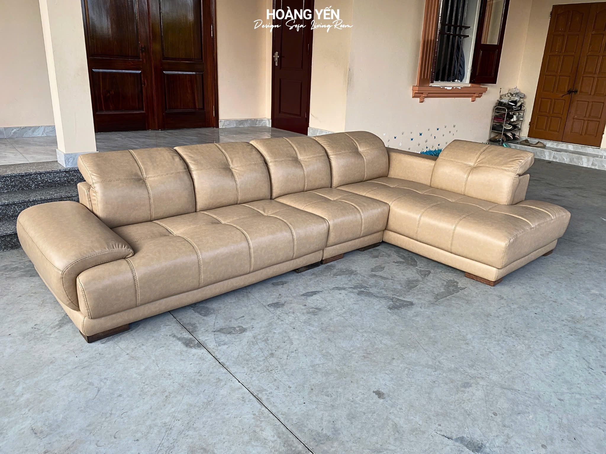 sofa da góc L SHY418