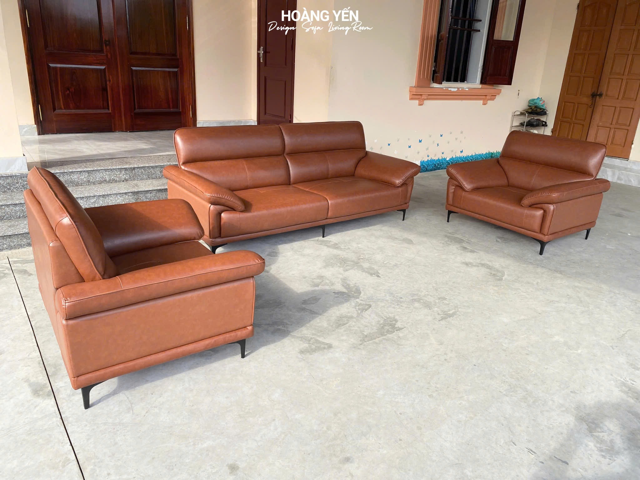 sofa da phòng khách SHY405