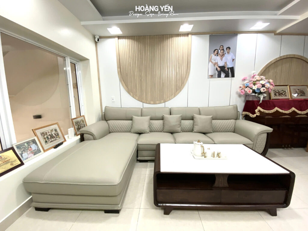 Bàn giao sofa da góc L SHY336