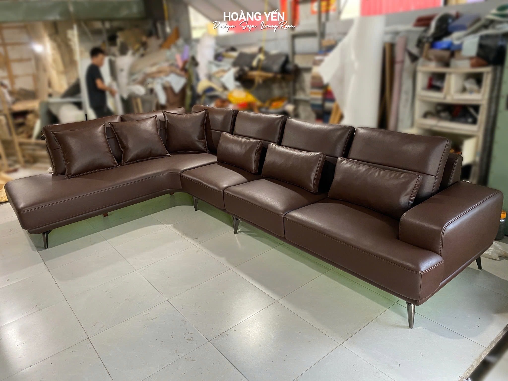 sofa da góc L SHY419