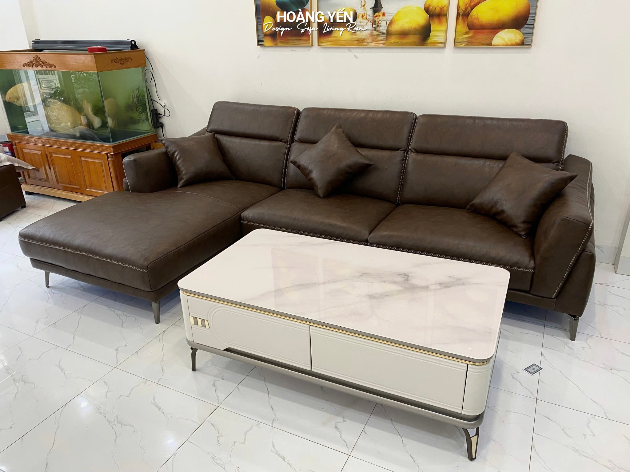 sofa da góc L SHY347