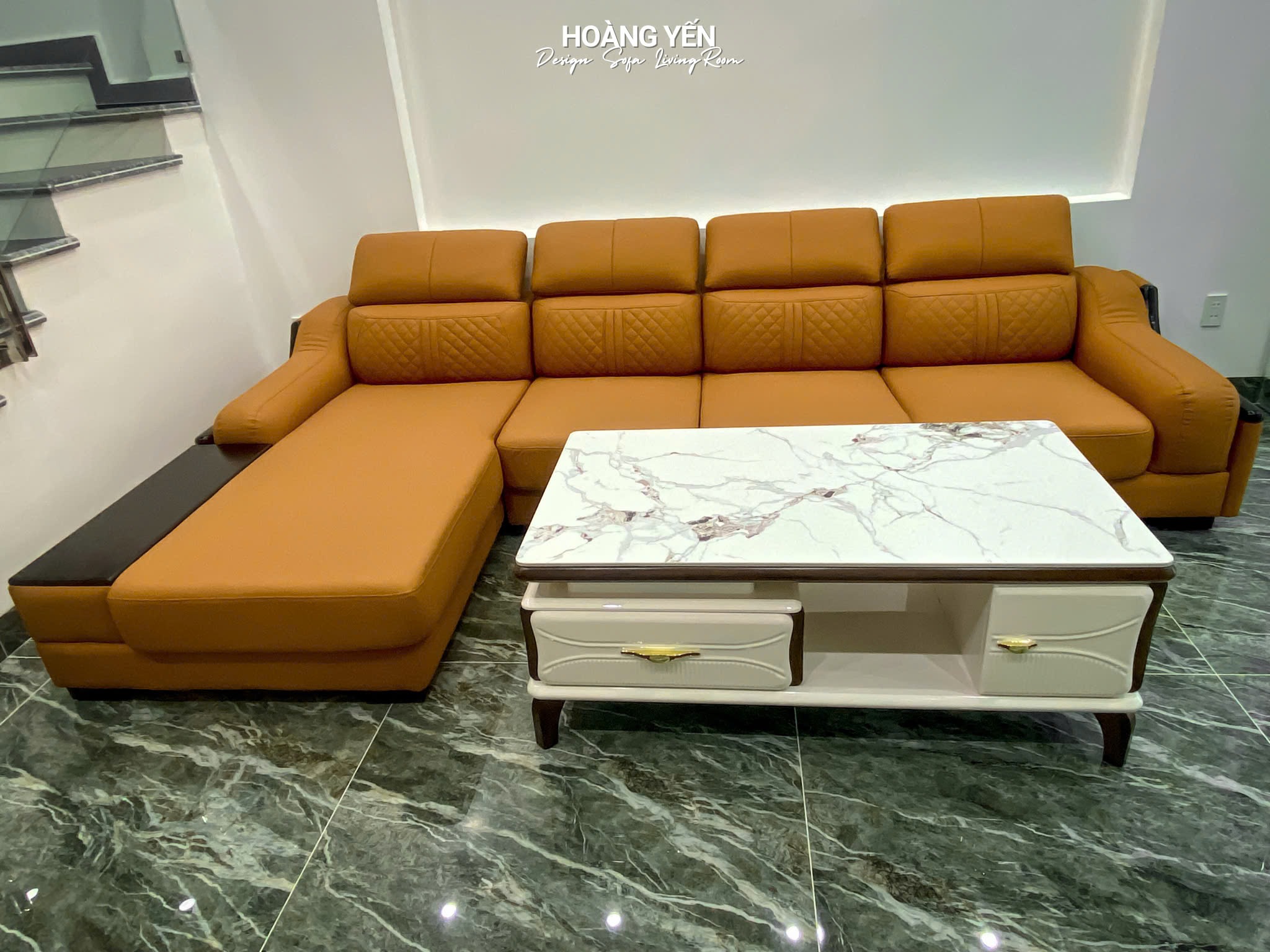 sofa da góc L SHY369