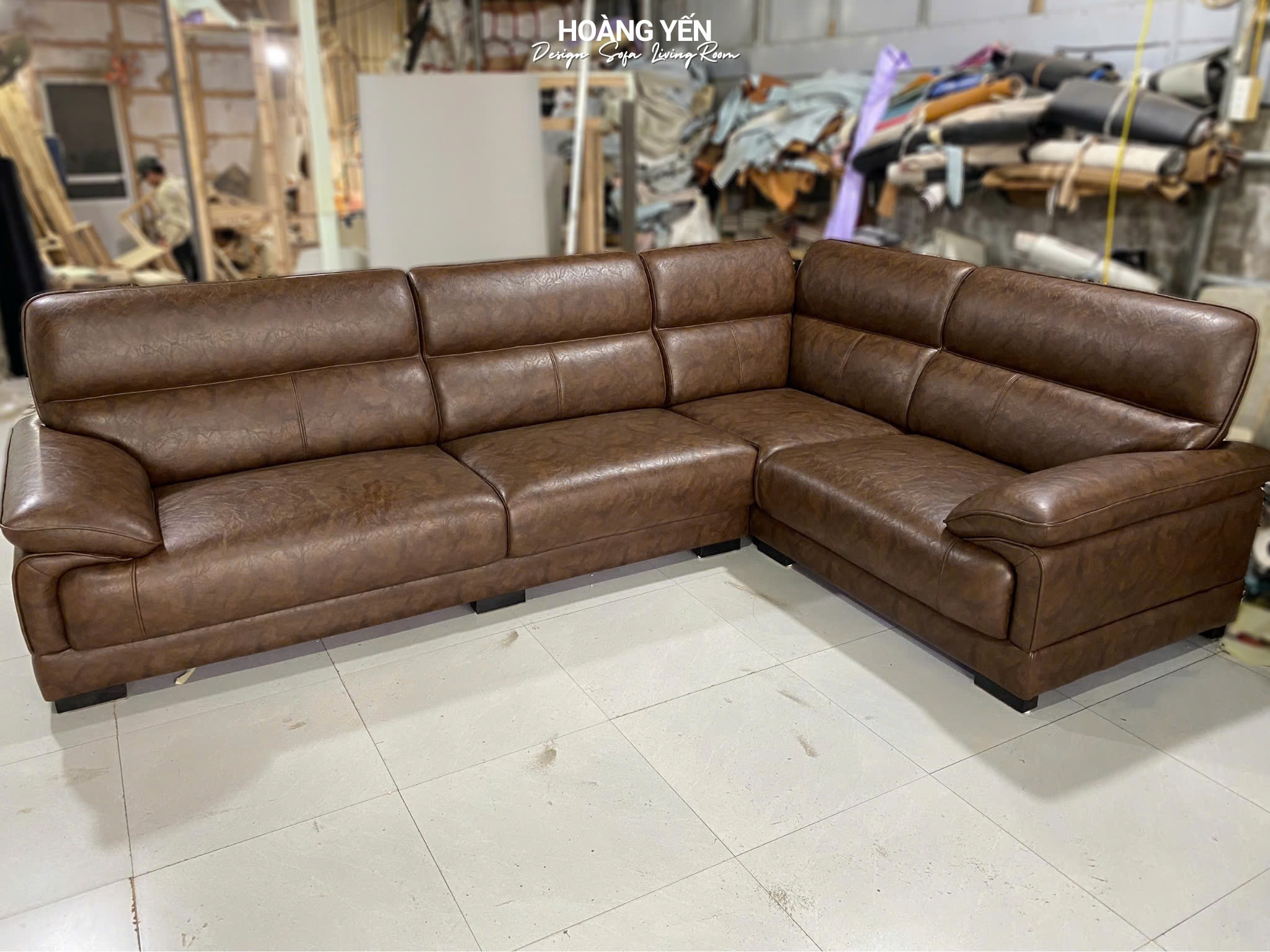 sofa da góc L SHY405