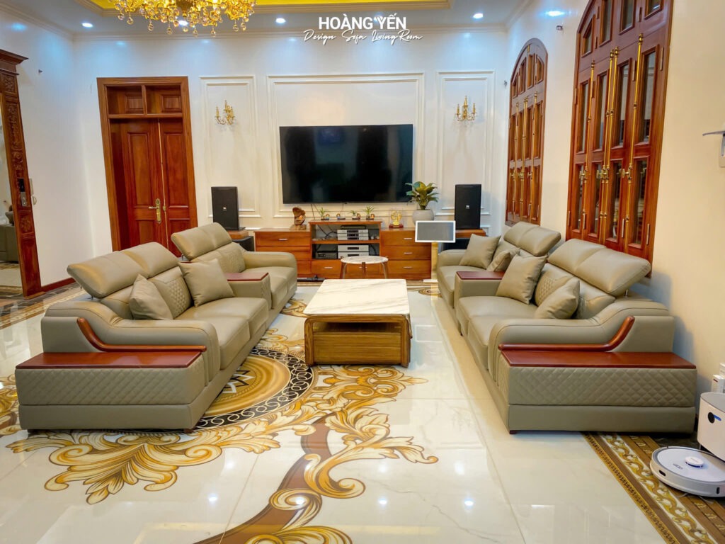 Bàn giao sofa phòng khách SHY369