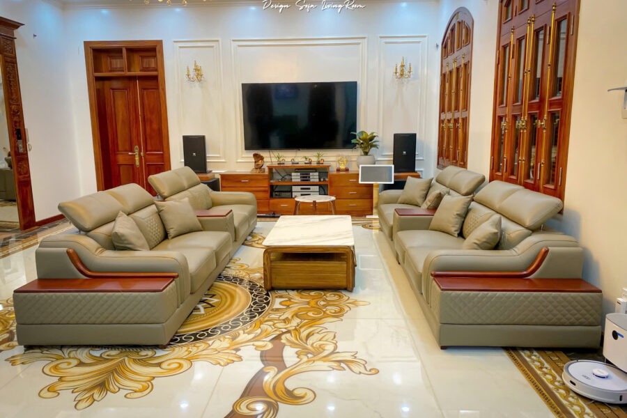 sofa da phòng khách SHY369