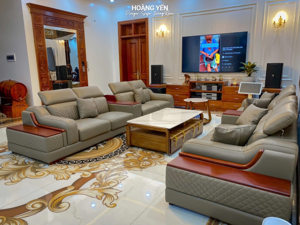 Bàn giao sofa phòng khách SHY369