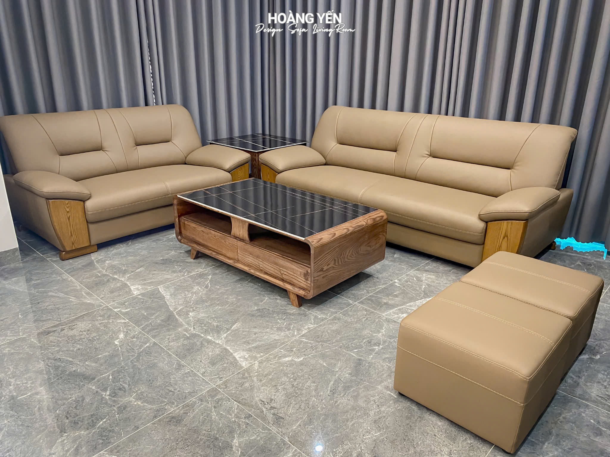 sofa da phòng khách SHY378