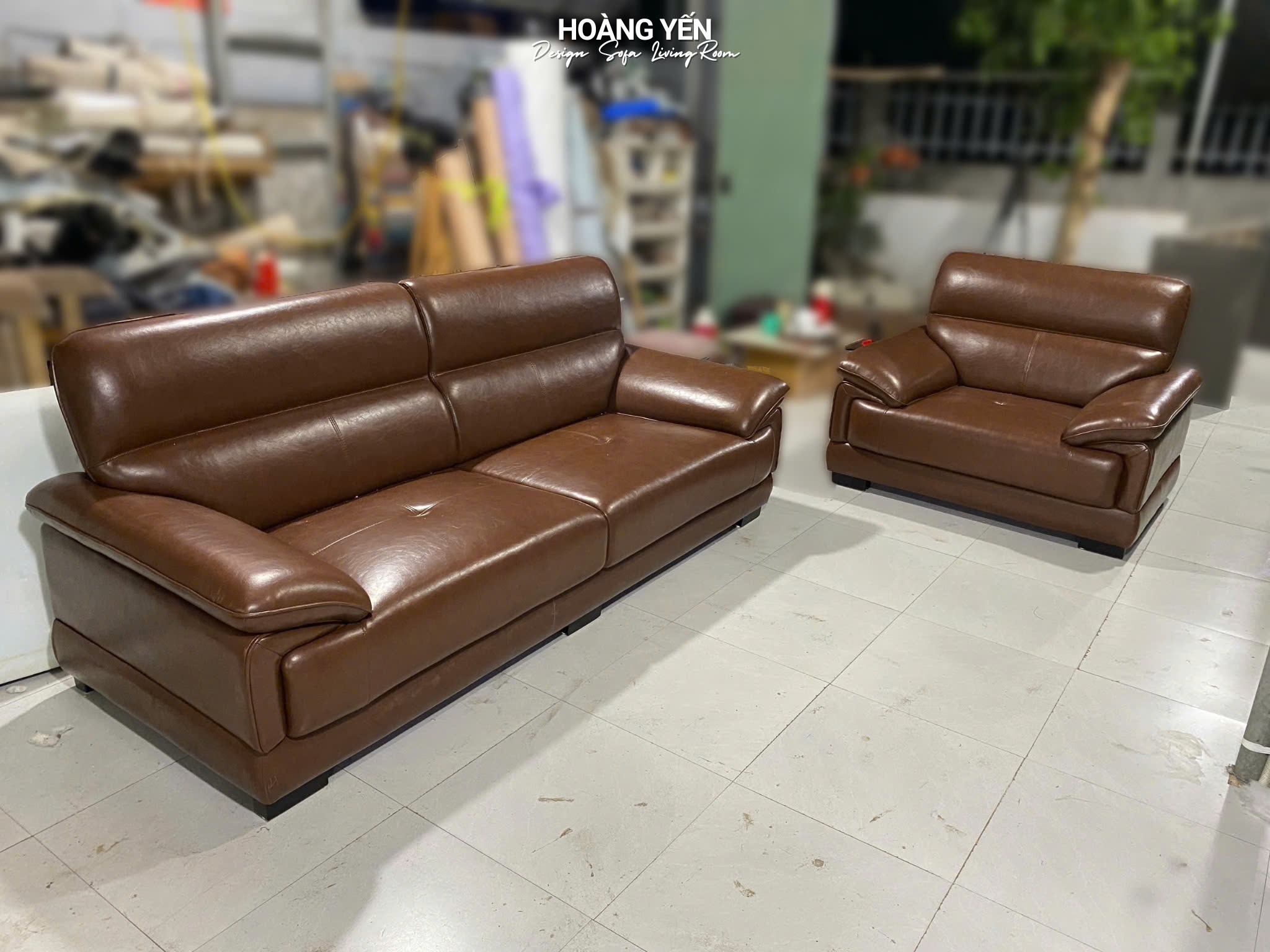 sofa da phòng khách SHY405