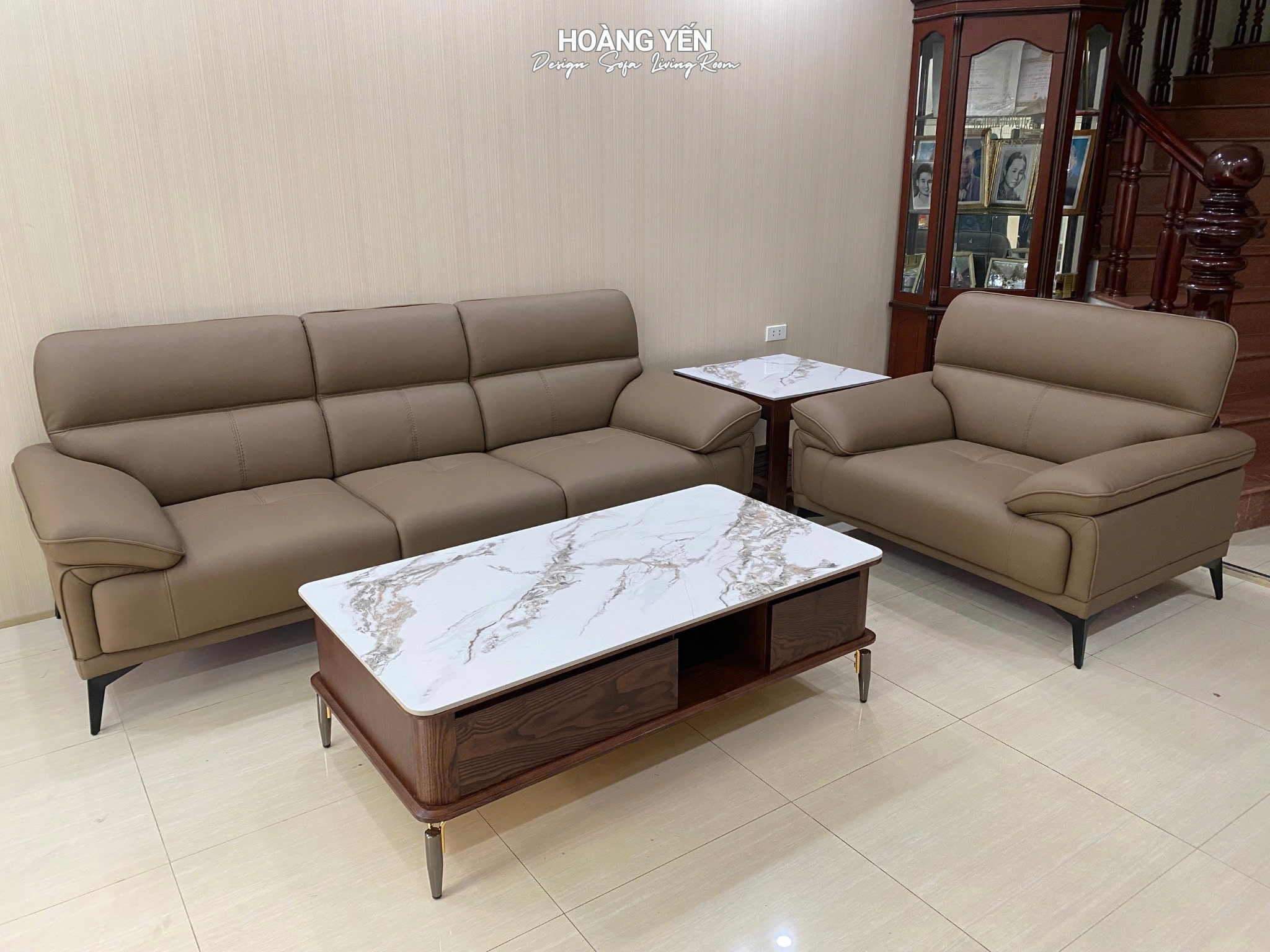 sofa da phòng khách SHY405