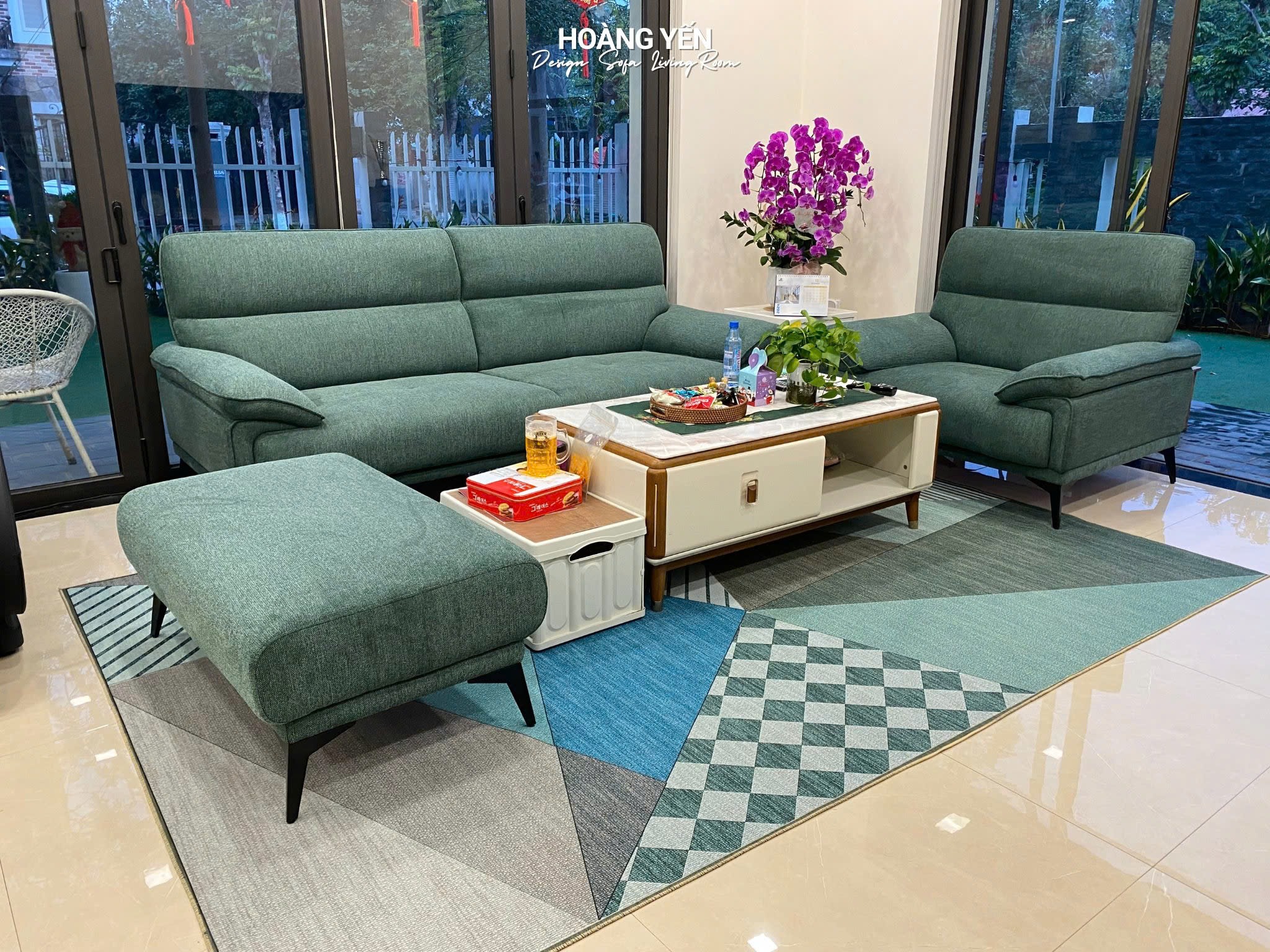 sofa nỉ phòng khách SHY405