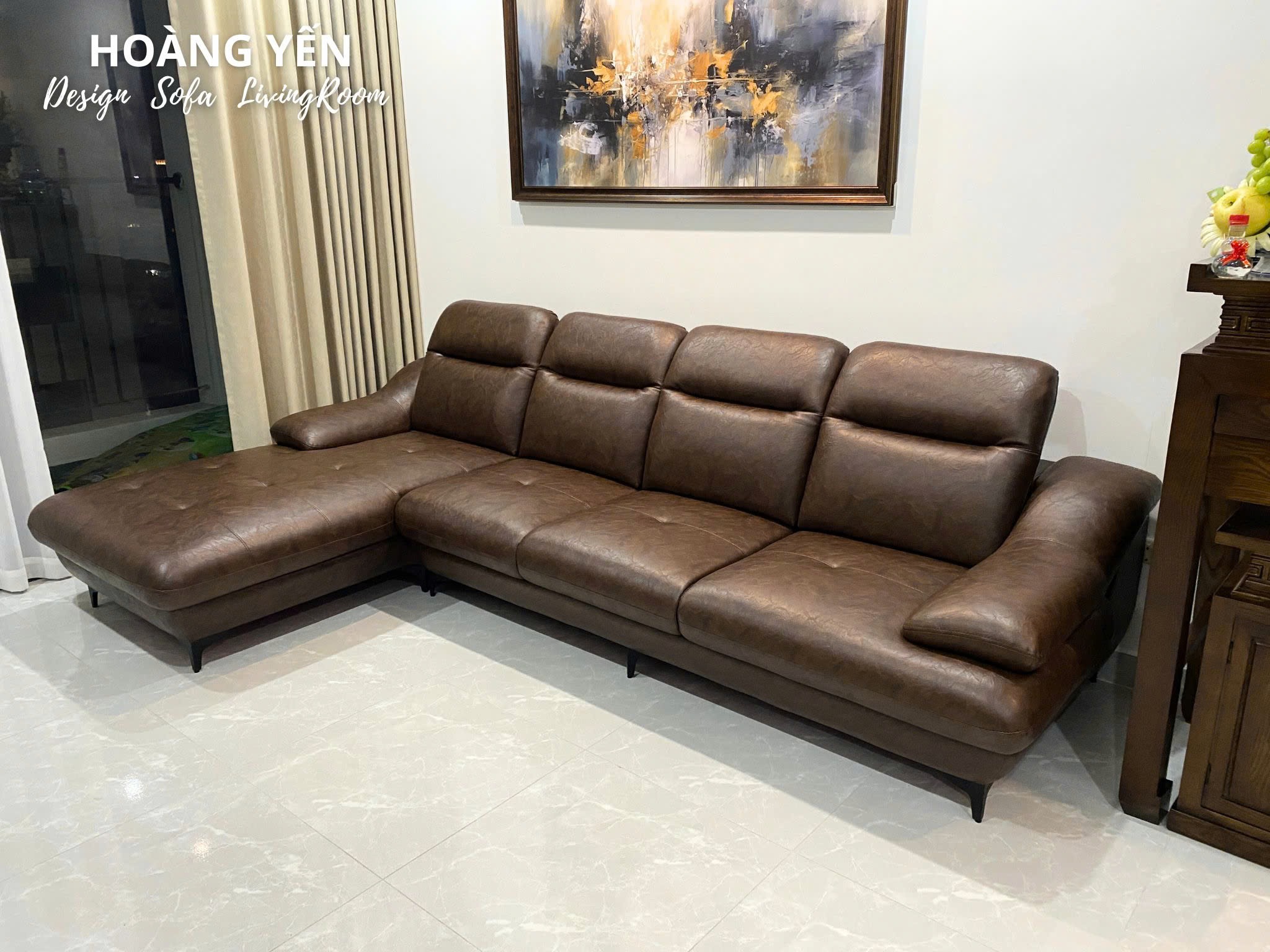 sofa da góc L SHY226