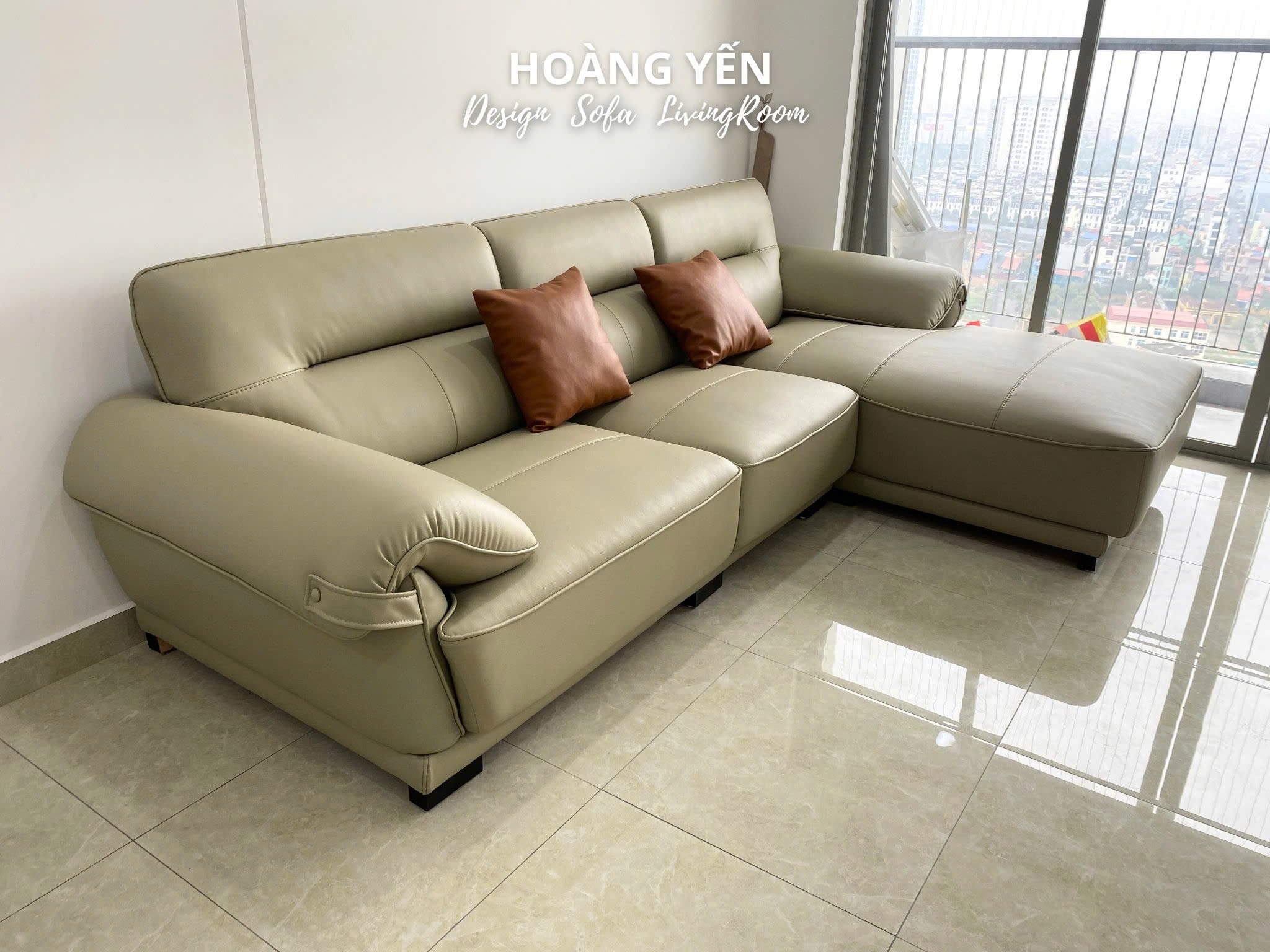 Sofa da góc L SHY426