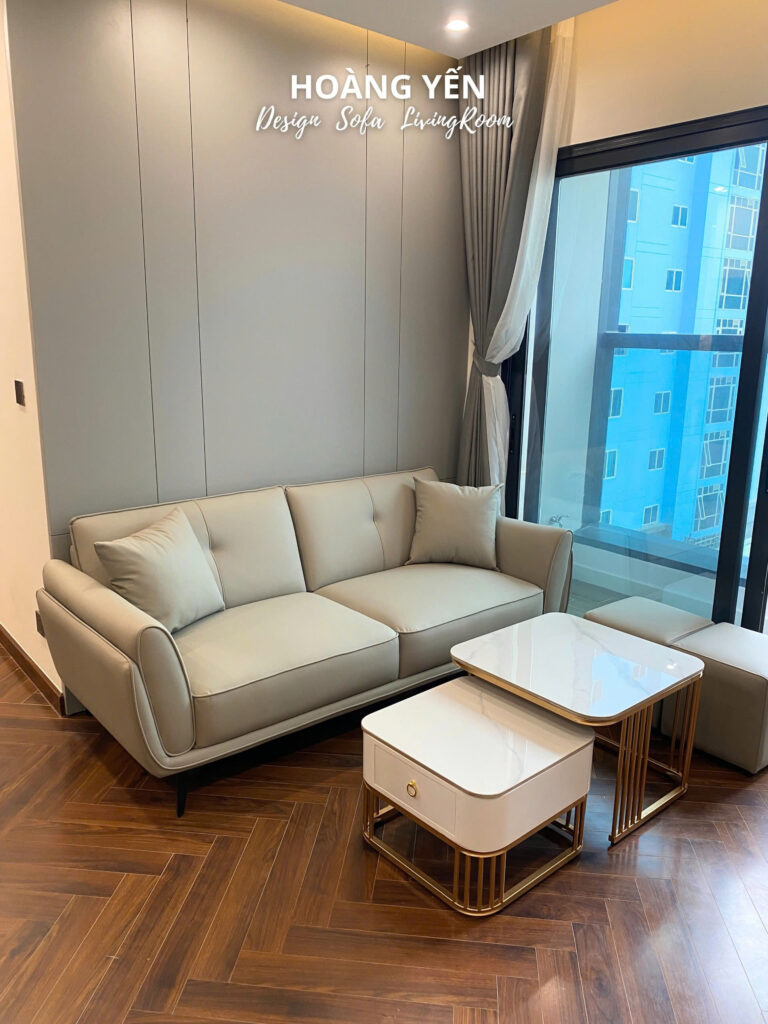 Bàn giao sofa văng da SHY366