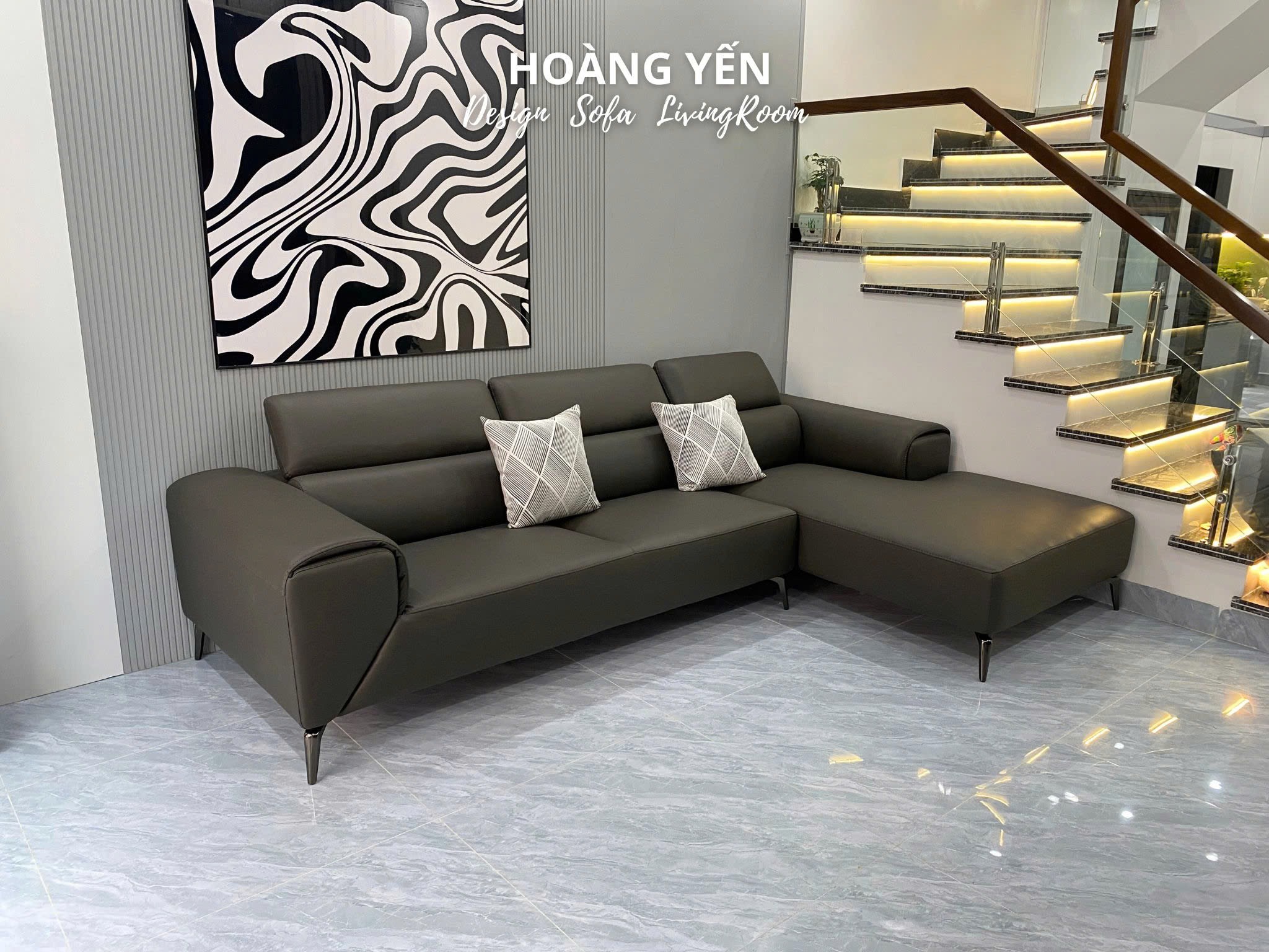 Sofa da góc L SHY432