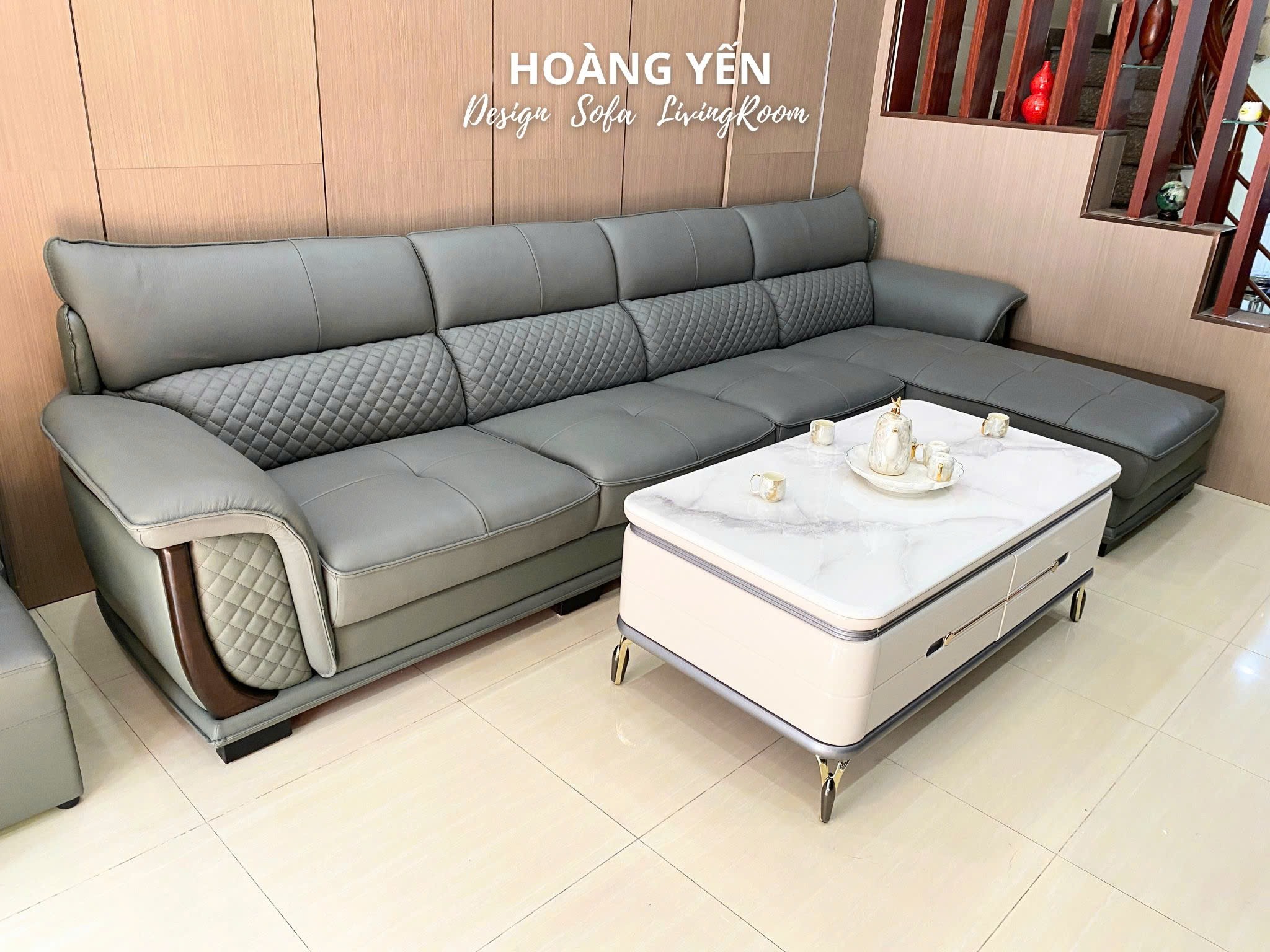 sofa da thật SHY336