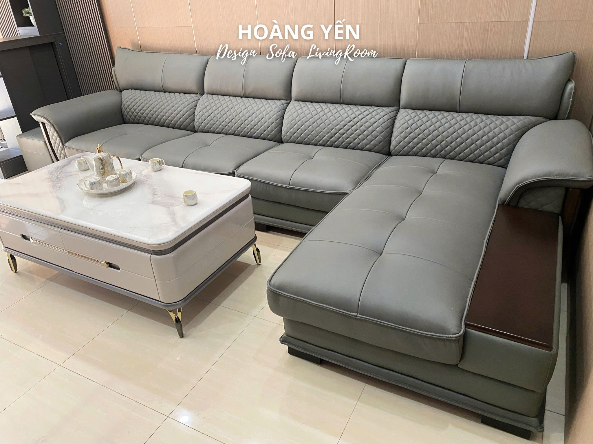 Sofa da thật SHY336