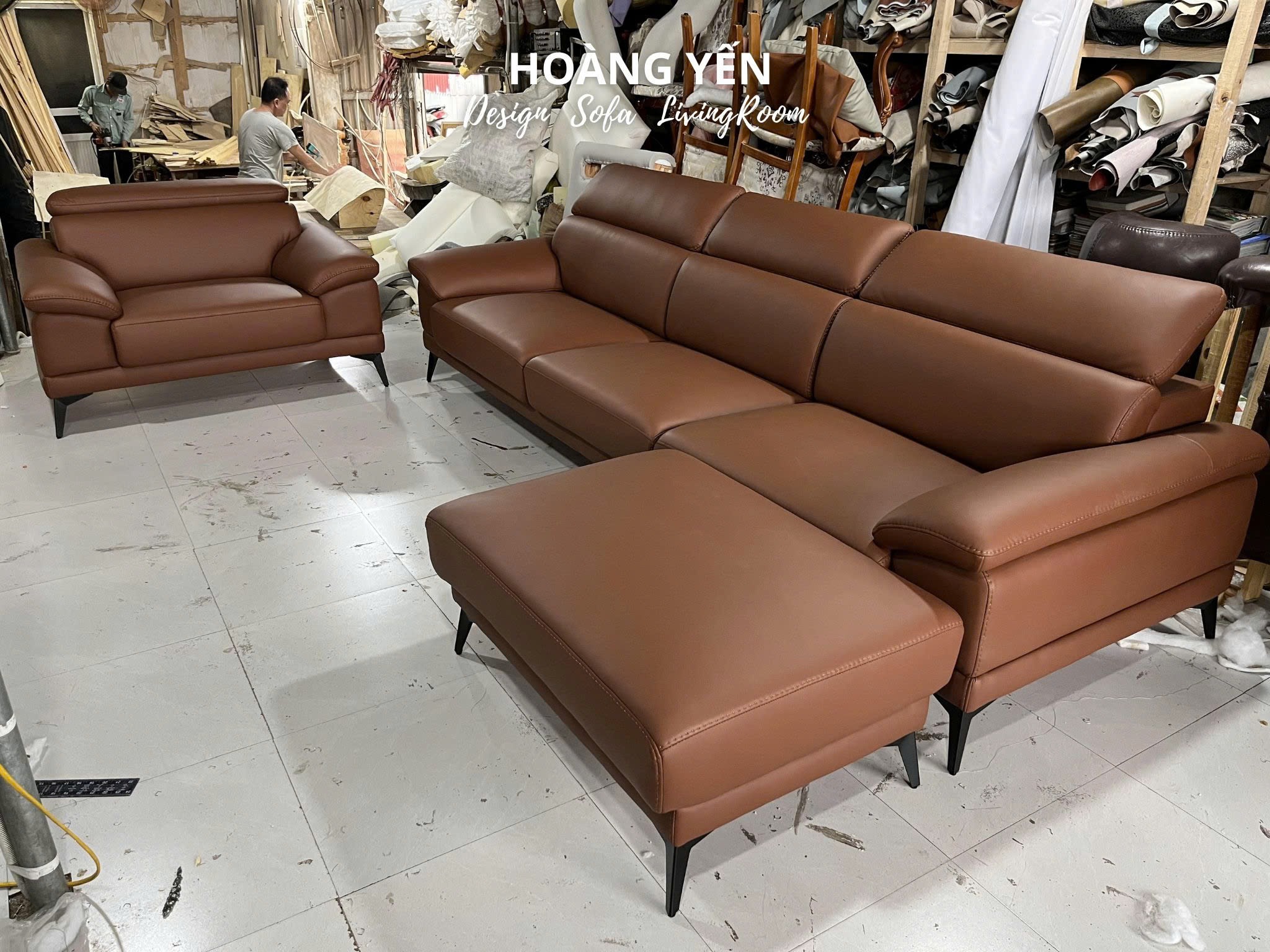 sofa da phòng khách SHY416