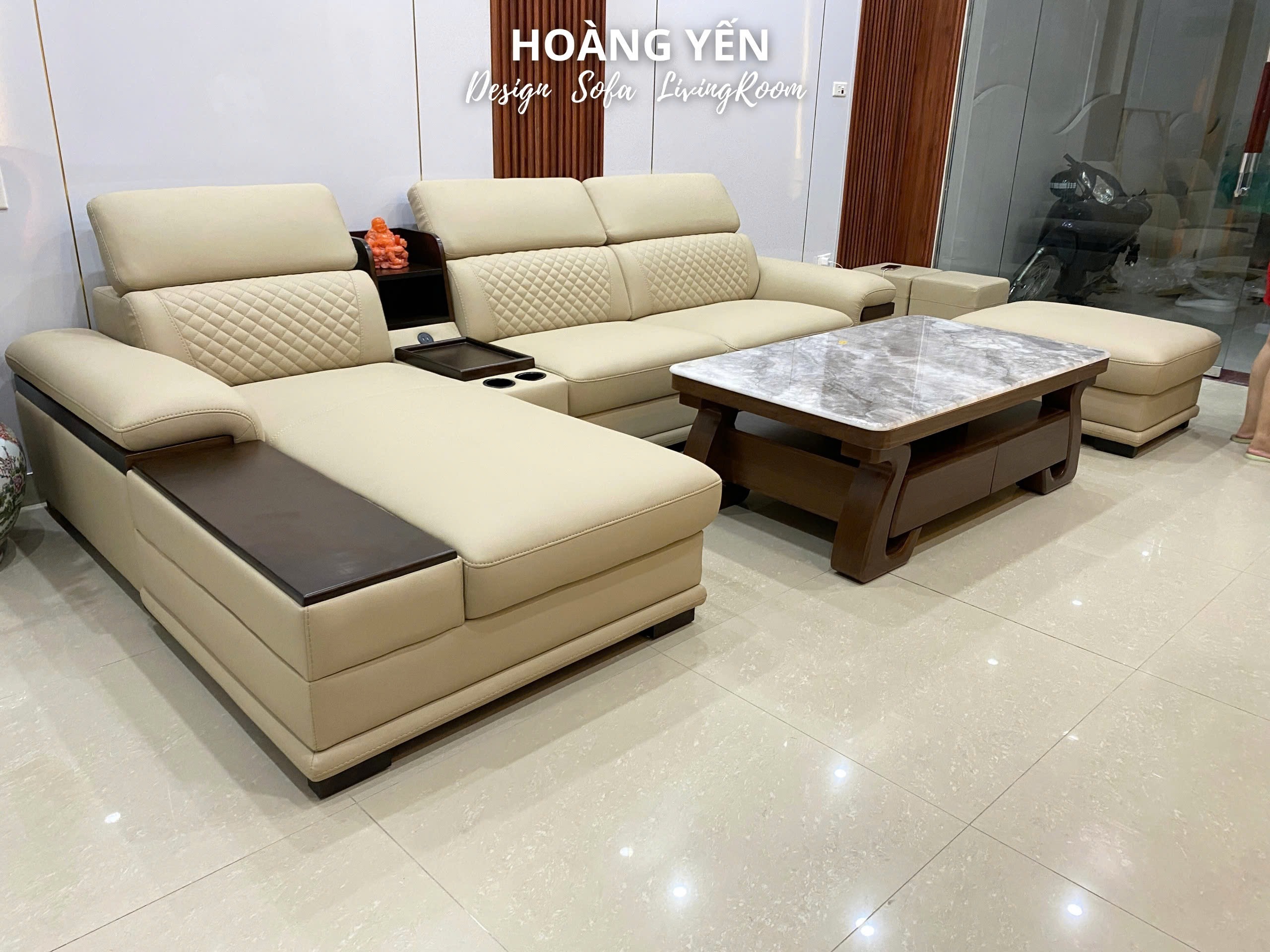 sofa da góc L SHY354