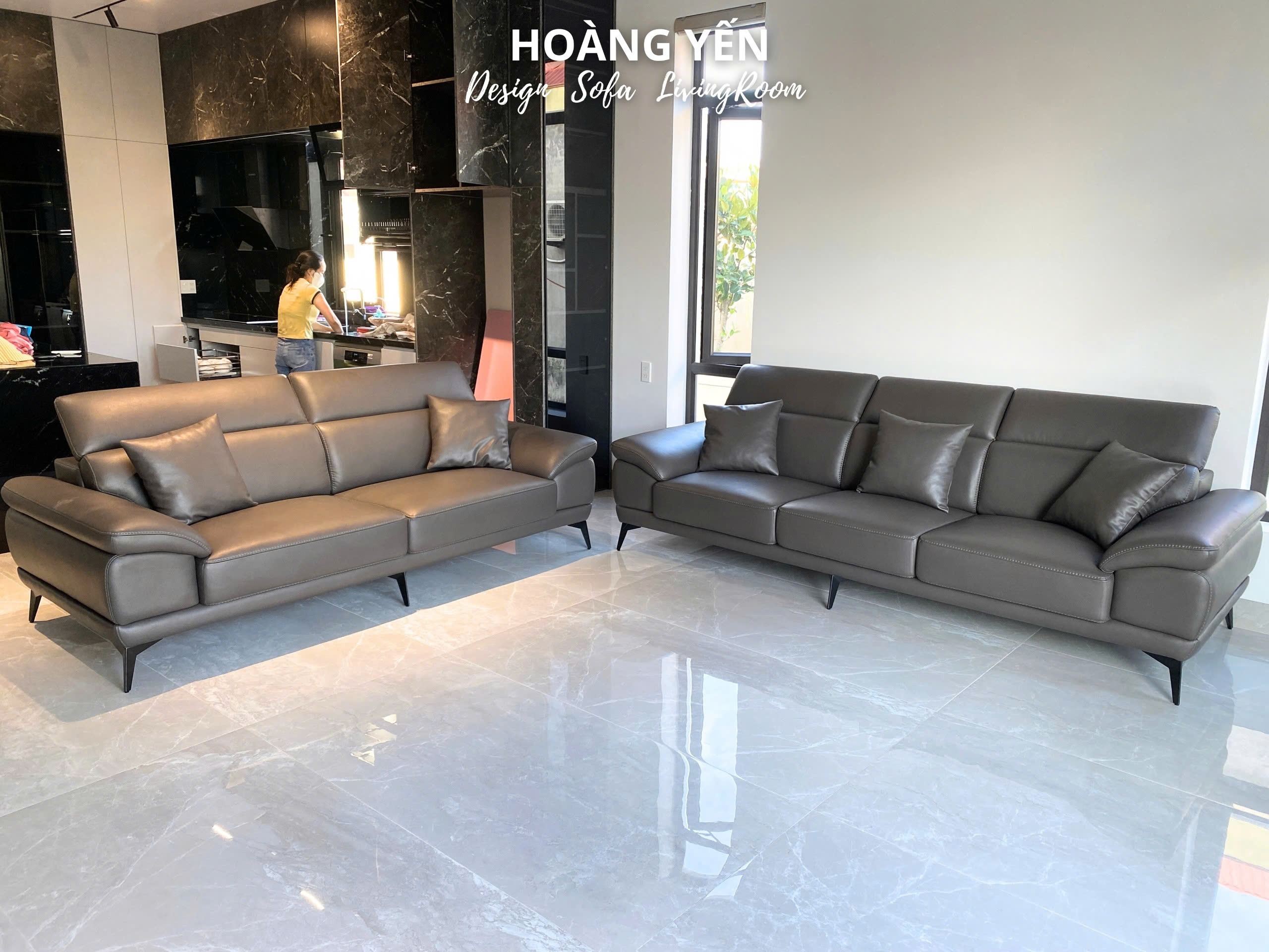 sofa da phòng khách SHY416