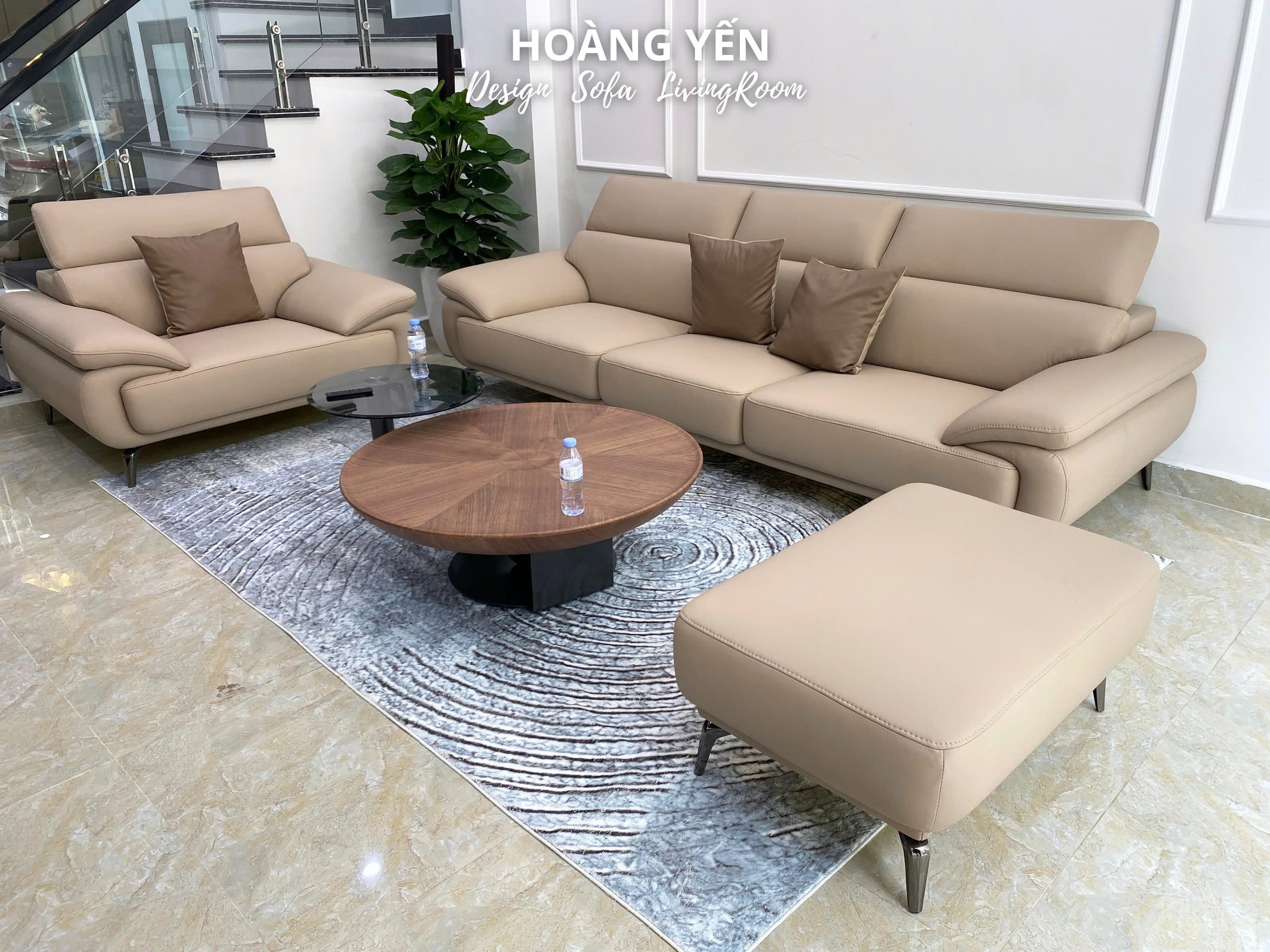 sofa da phòng khách SHY434