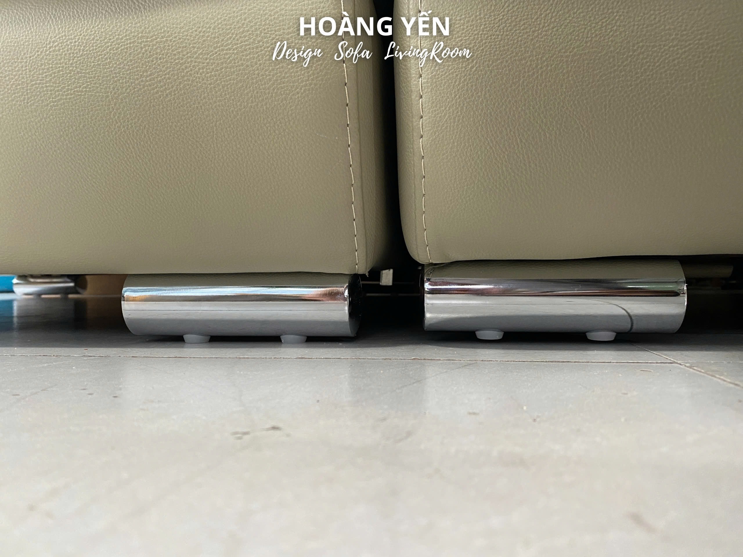 Sofa văng da SHY339 kem sáng