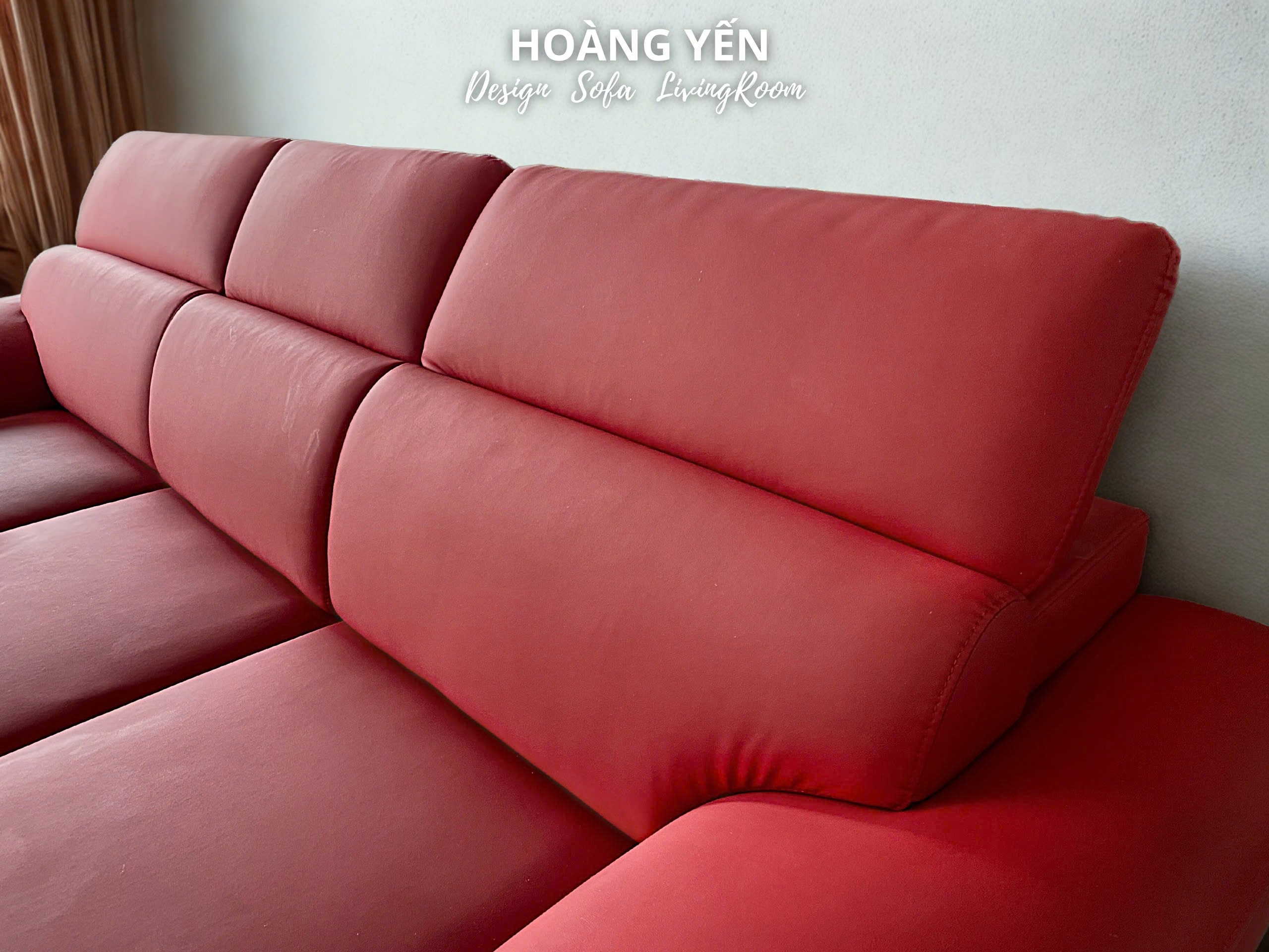 sofa văng da SHY434 màu đỏ