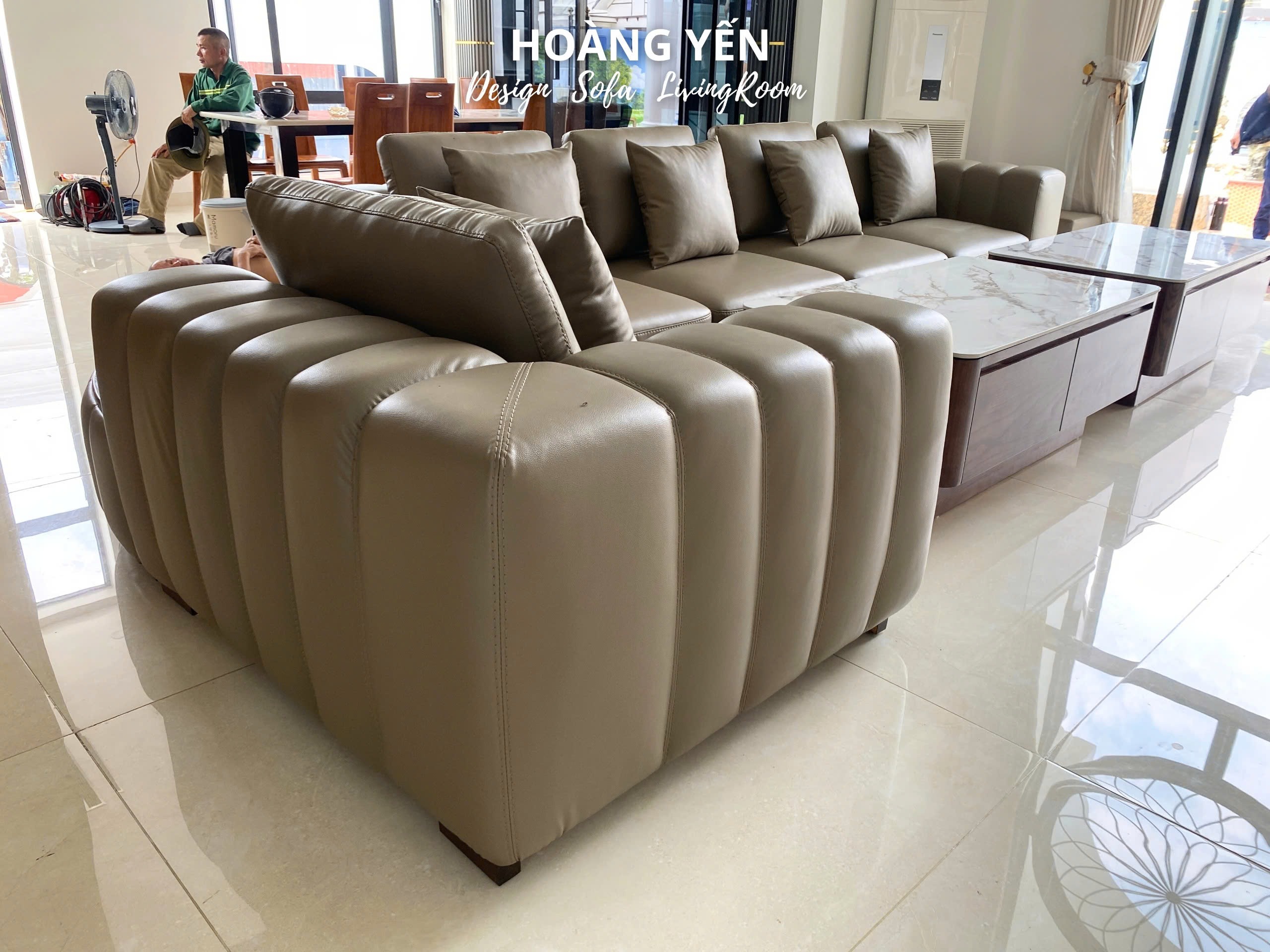 Sofa da góc L SHY437