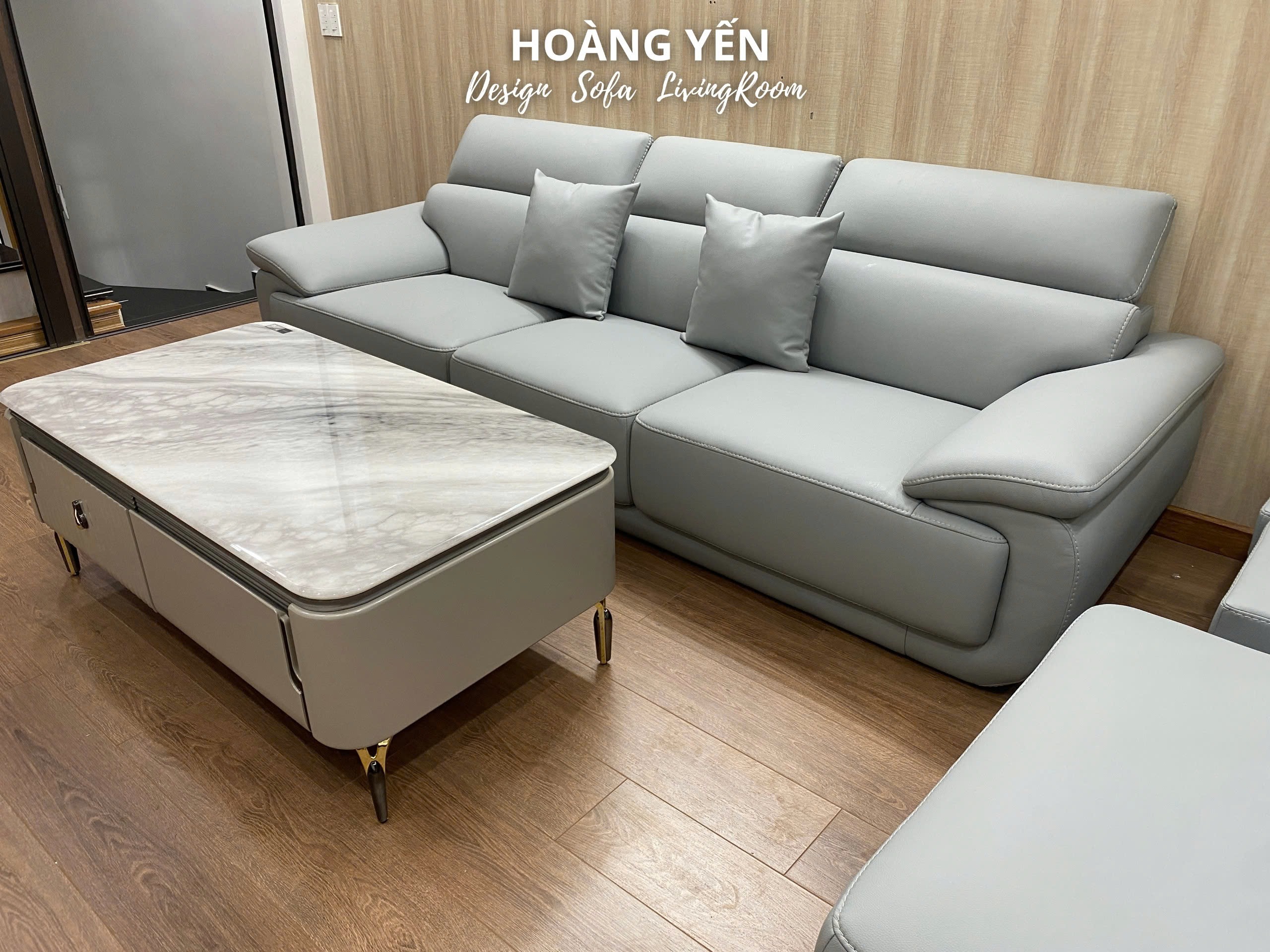 Sofa văng da SHY434 chân thấp