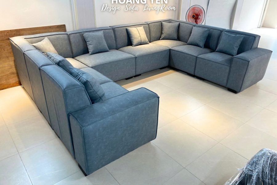 sofa da chữ U SHY399