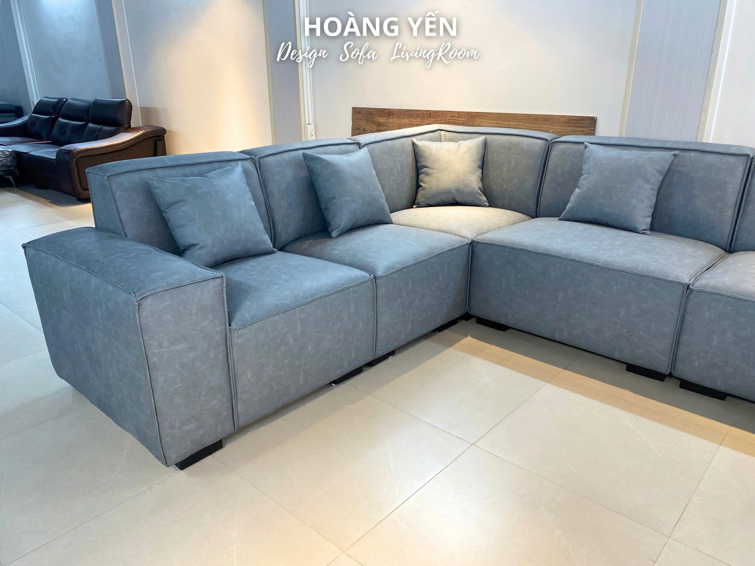 Sofa da chữ U SHY399