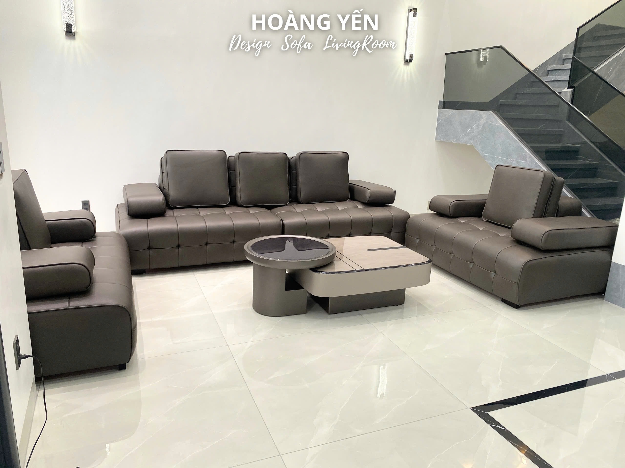 sofa da phòng khách SHY425