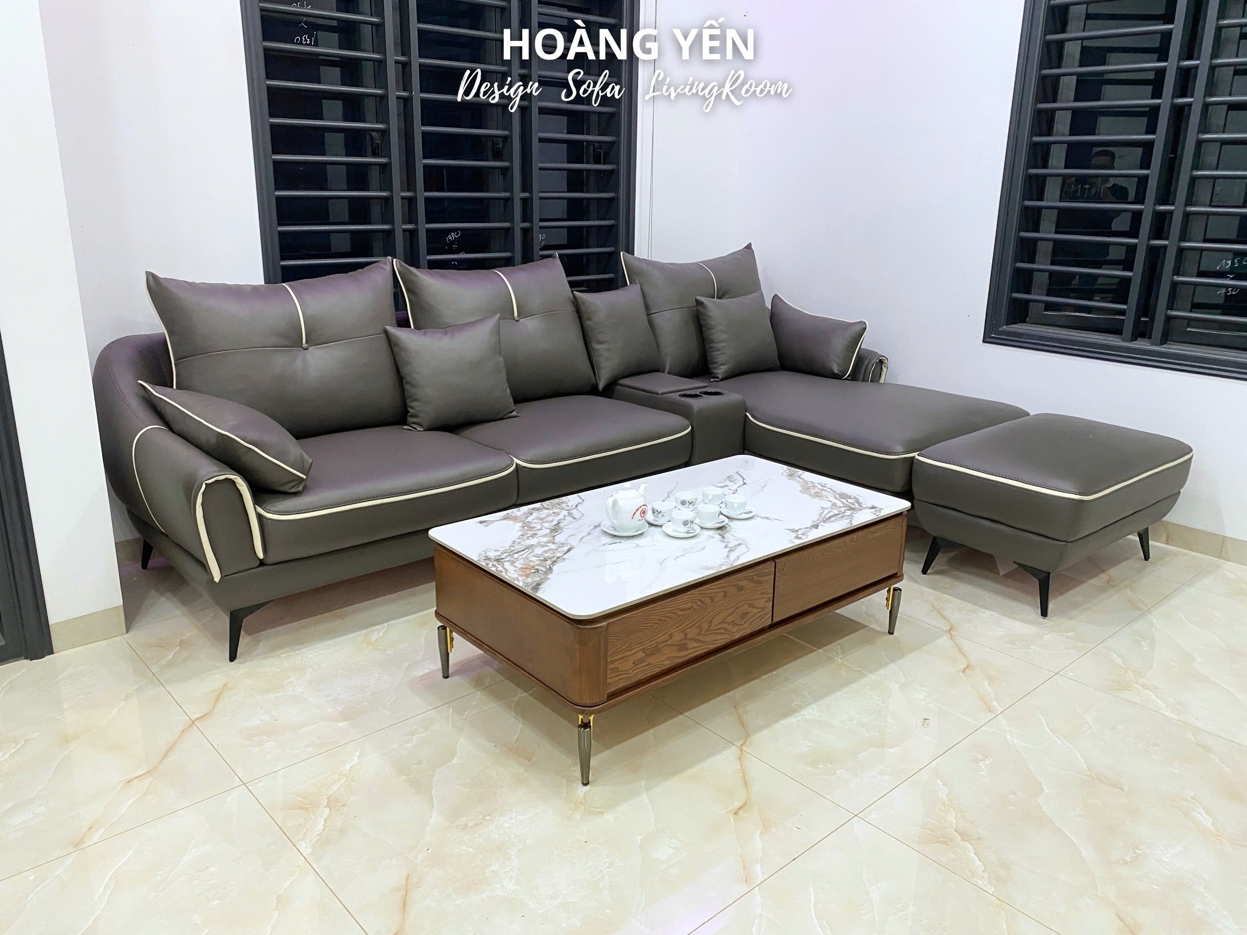 sofa da góc L SHY355