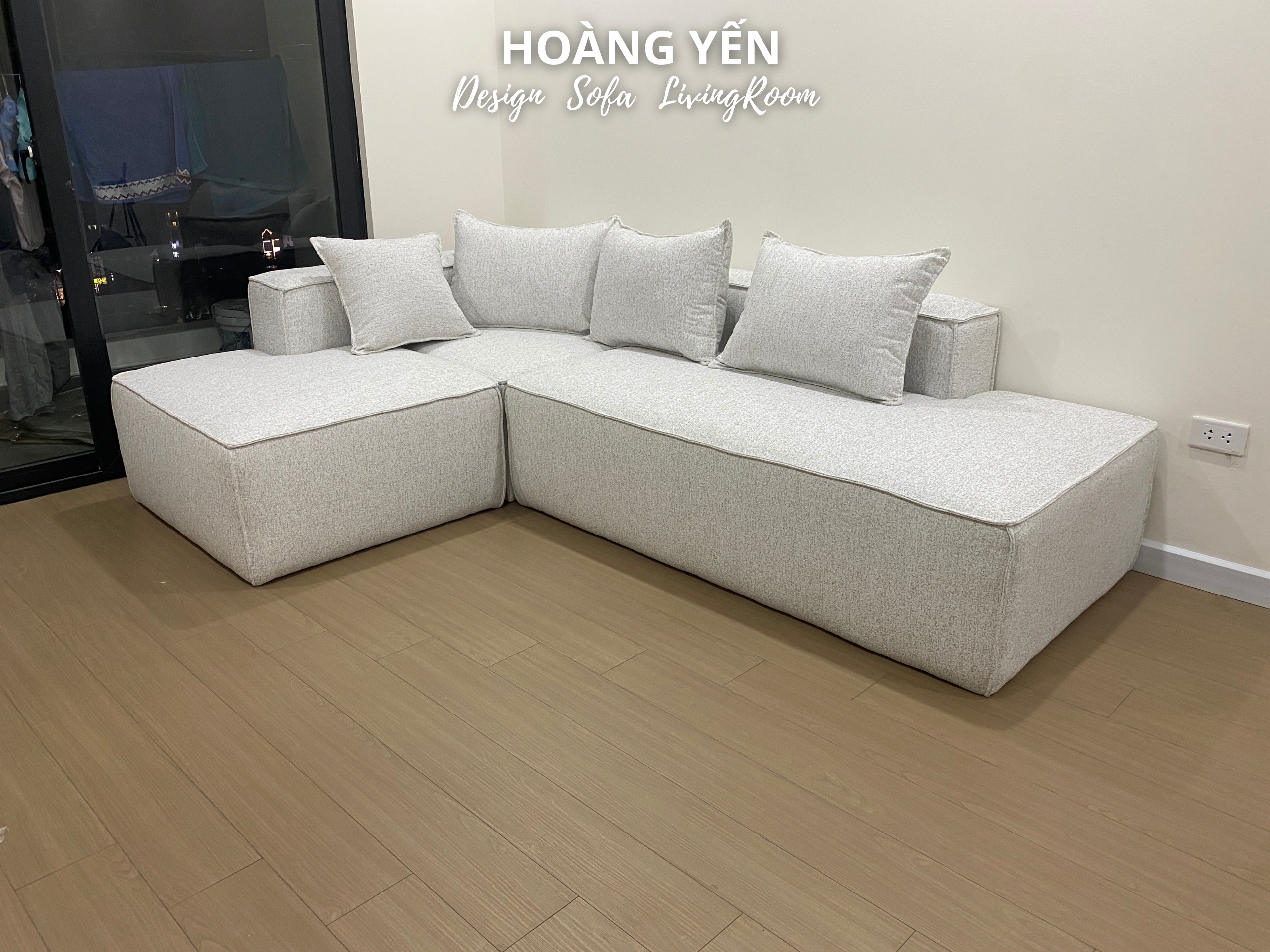 sofa nỉ góc L SHY459