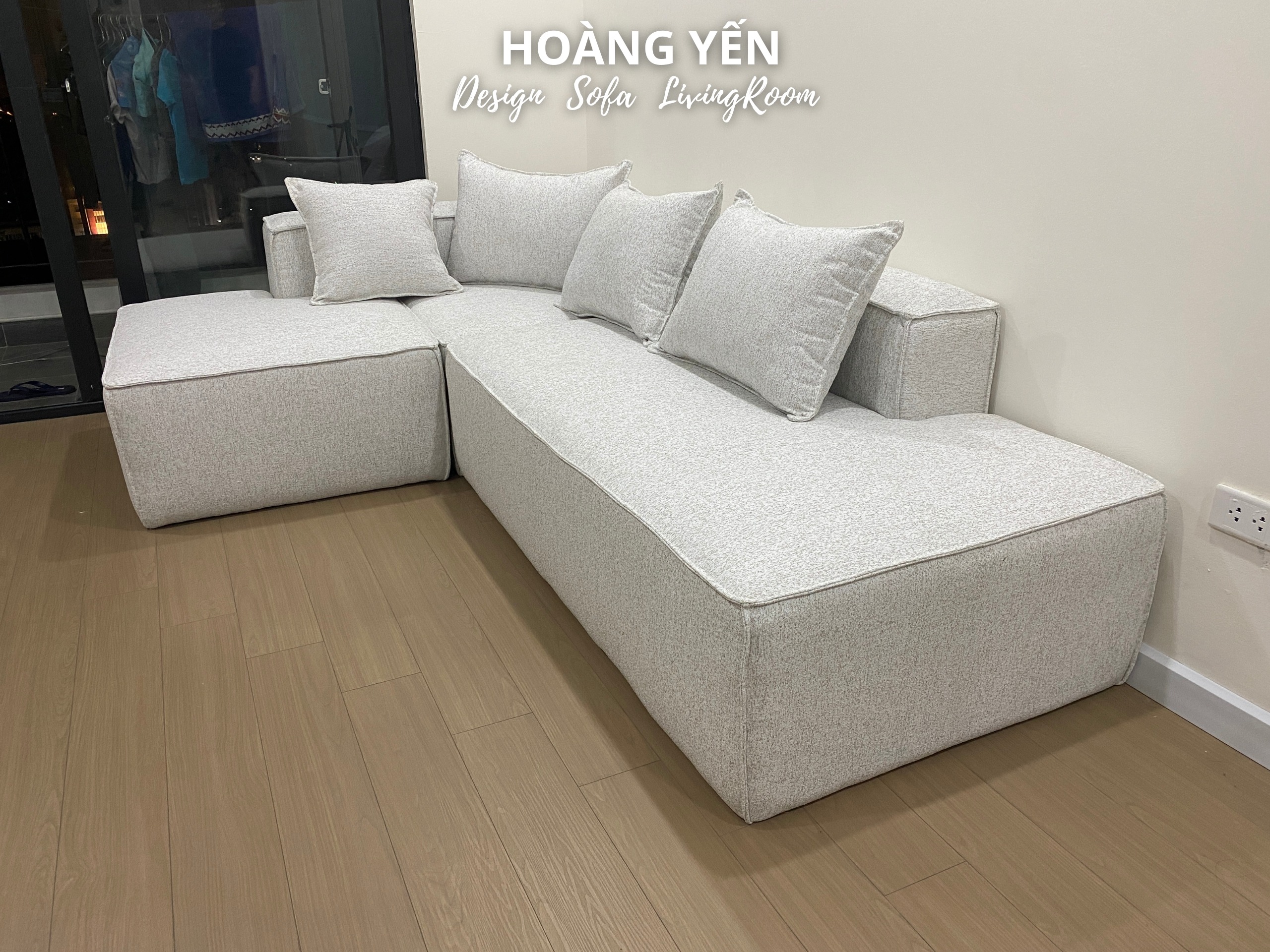 Bộ sofa nỉ như khối đá êm ái