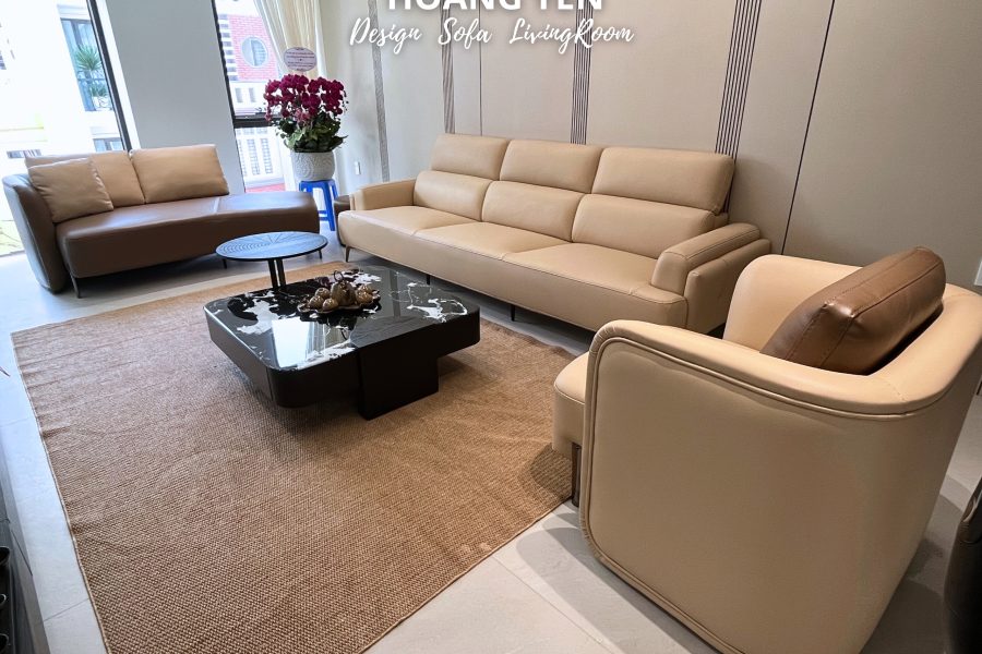 sofa da phòng khách SHY458