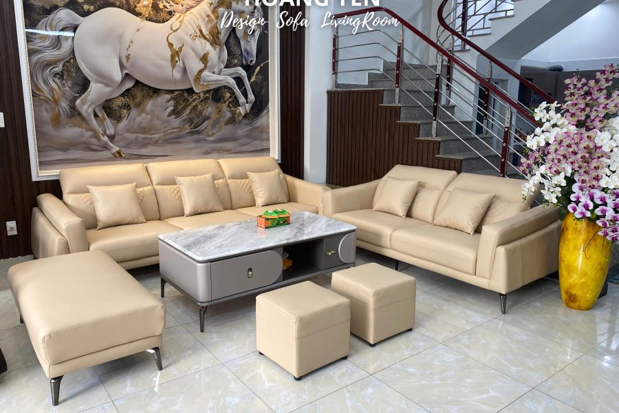 sofa da phòng khách SHY347