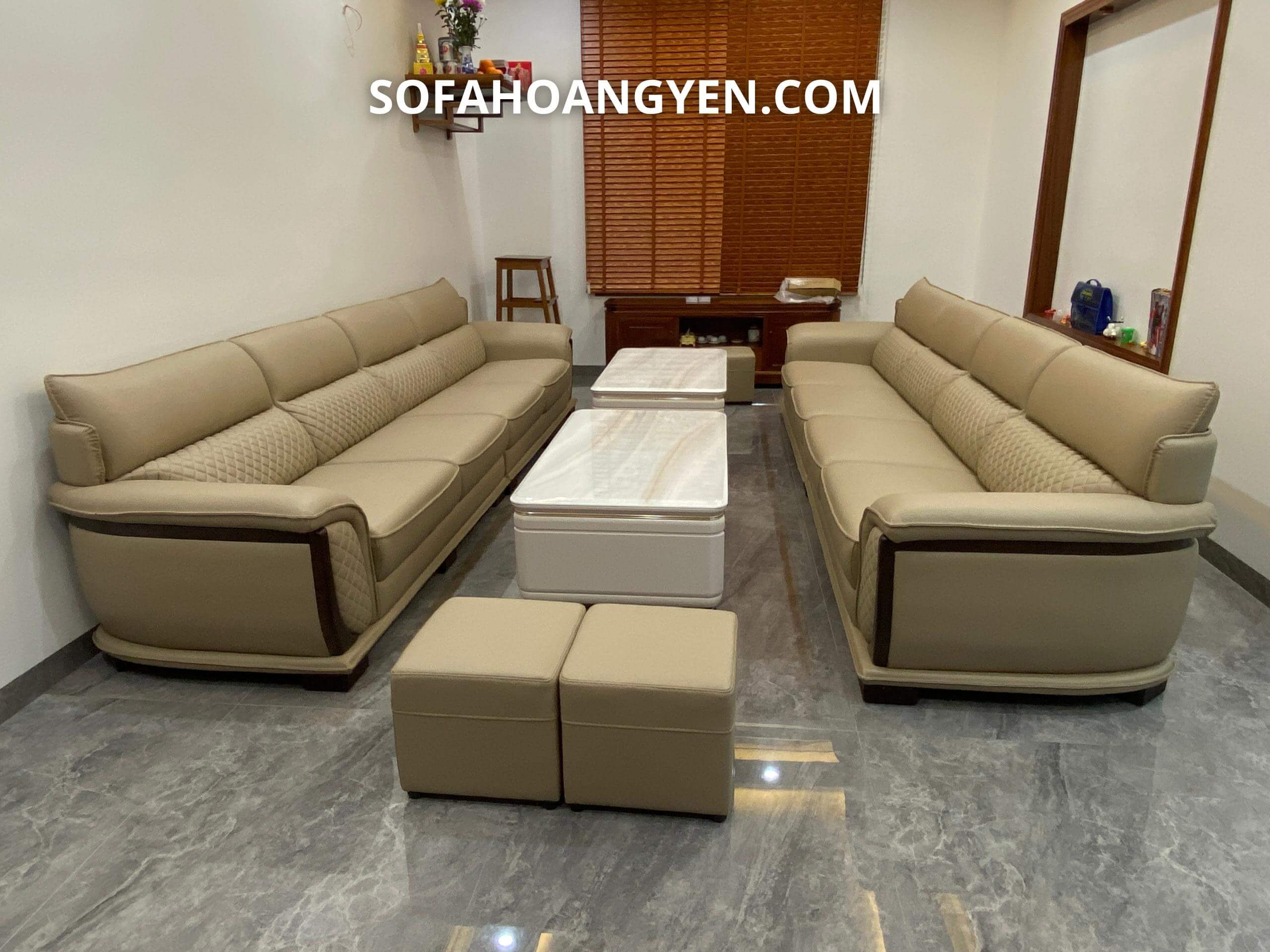 sofa da phòng khách SHY336