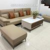 Bàn giao sofa văng da SHY434 kem tối