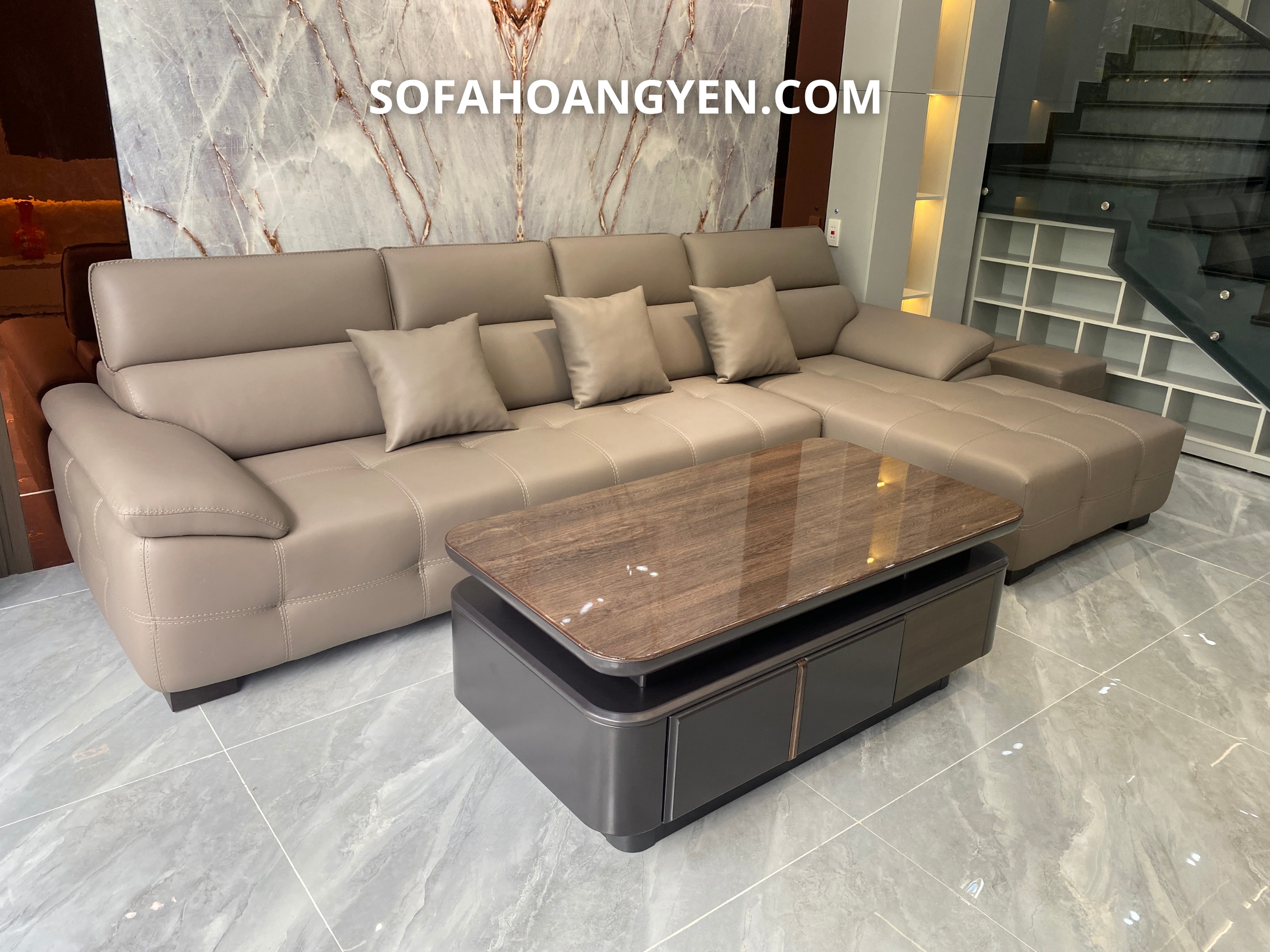 sofa da góc L SHY461