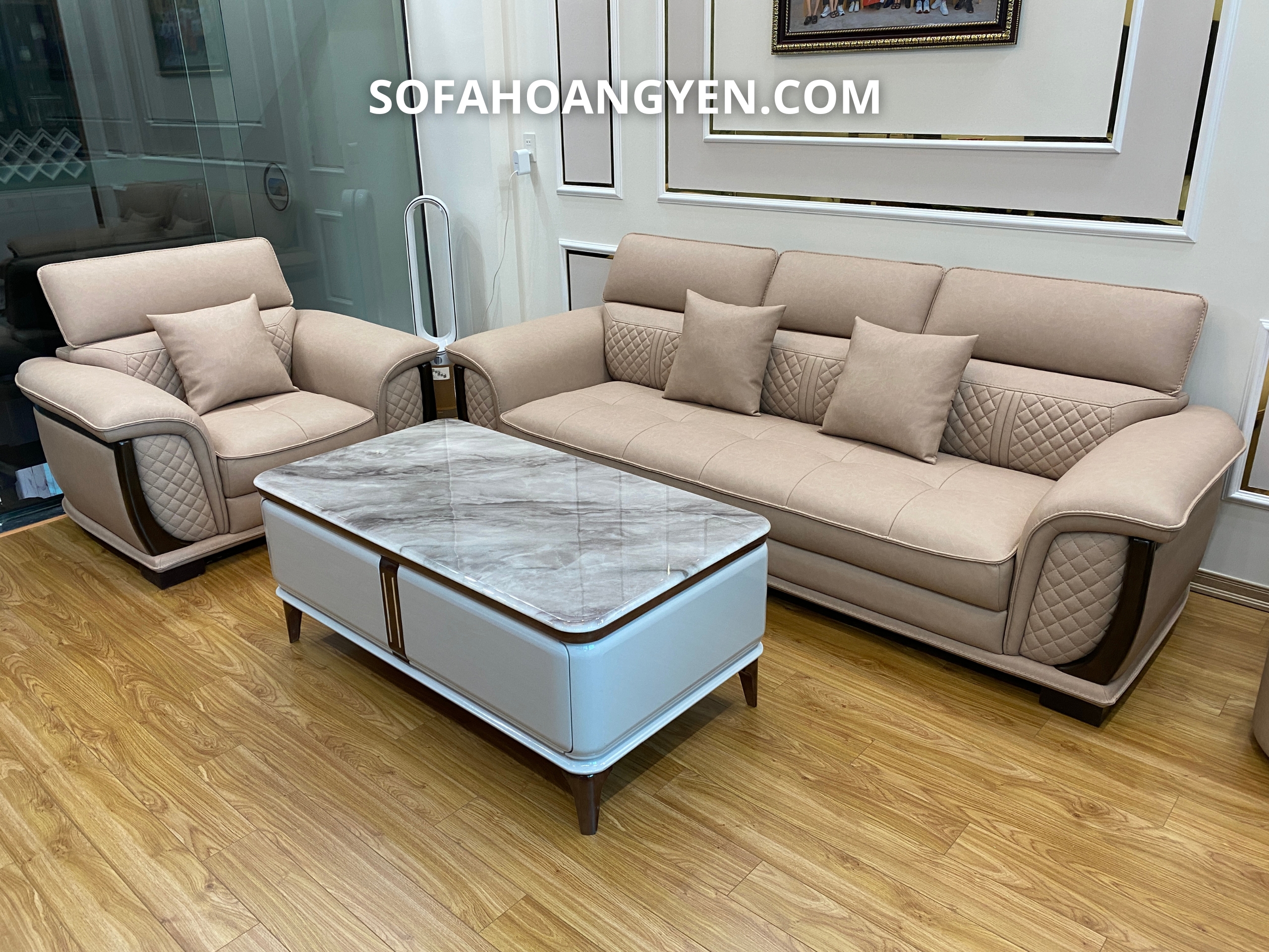 sofa da phòng khách SHY336