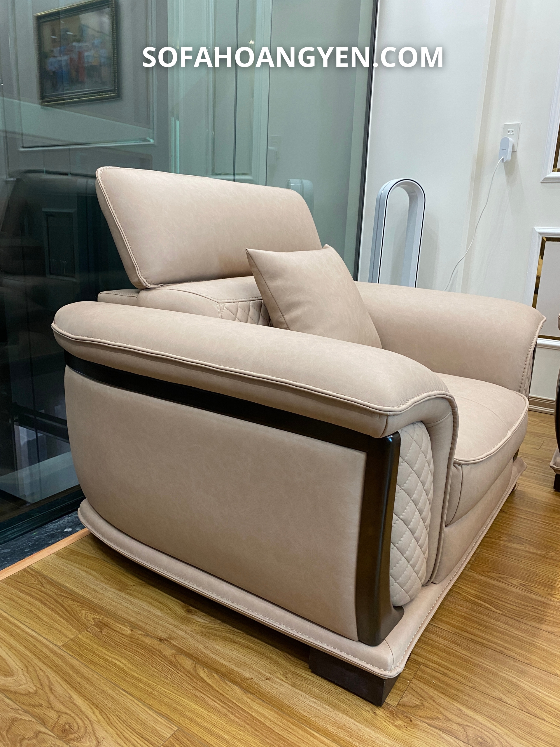 bàn giao sofa da phòng khách SHY336 sáng màu