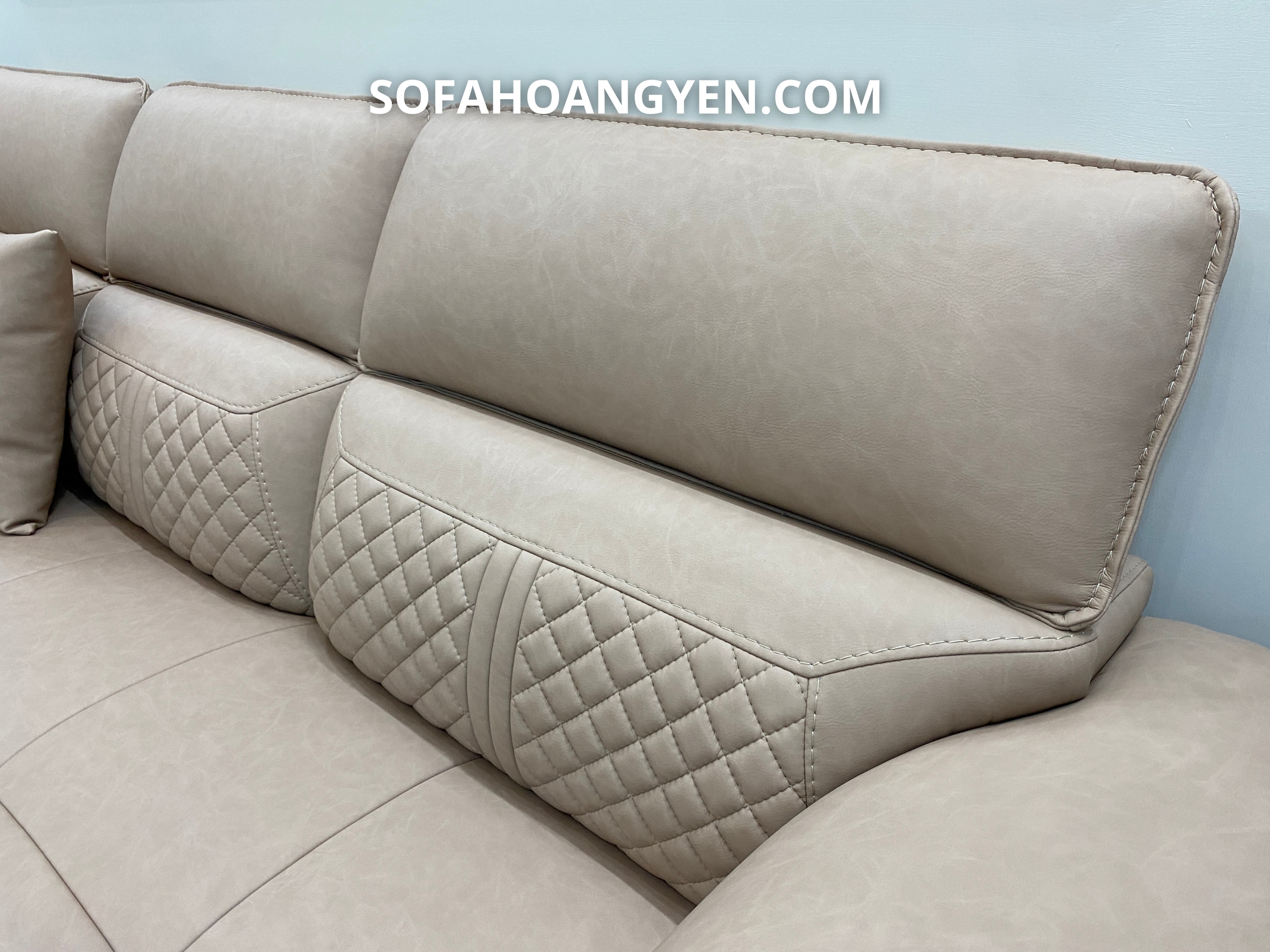 bàn giao sofa da phòng khách SHY336 sáng màu