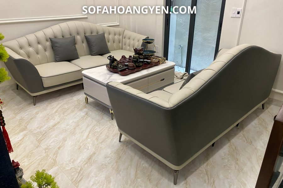 sofa da phòng khách SHY466