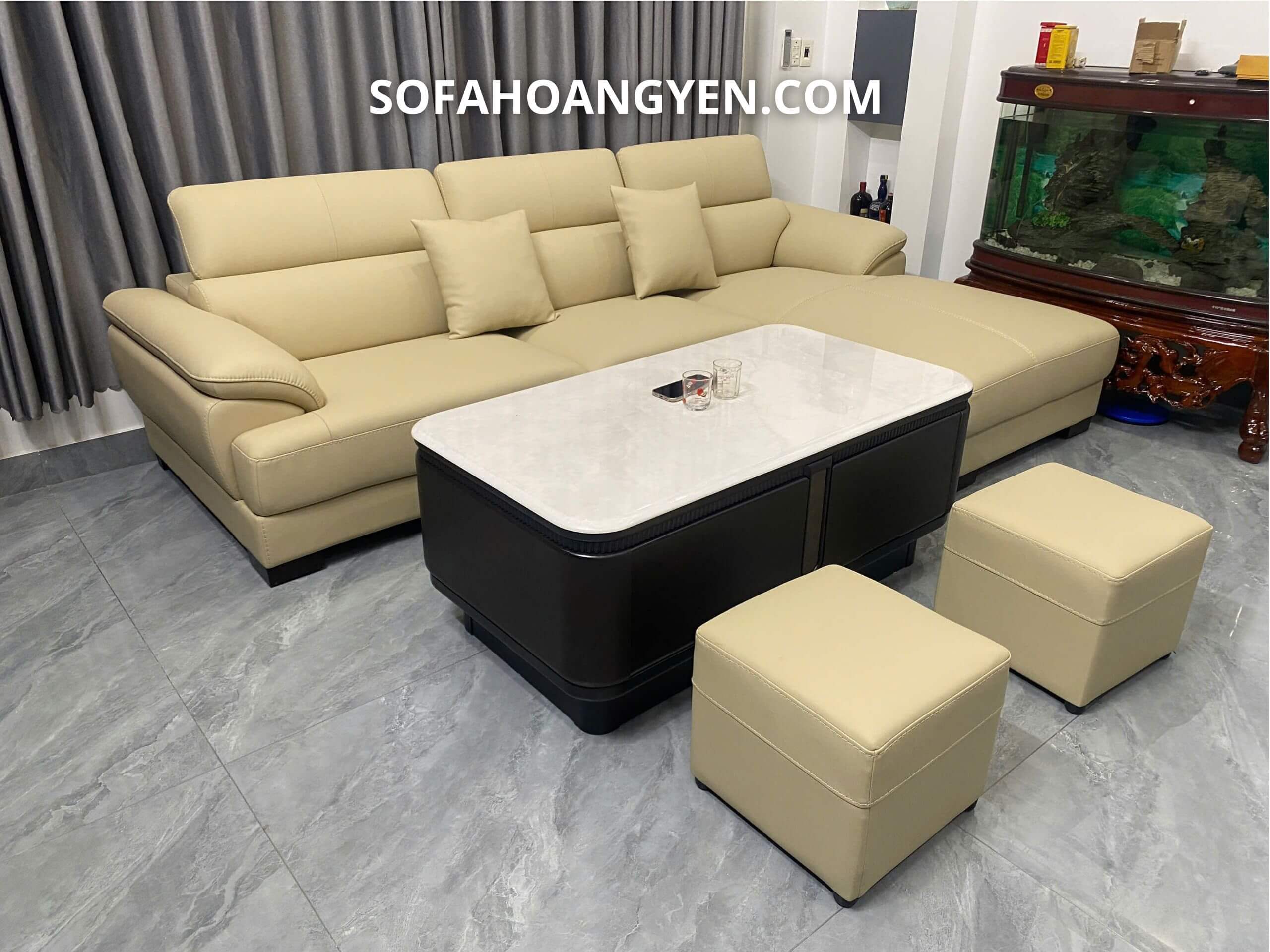 sofa da góc L SHY473